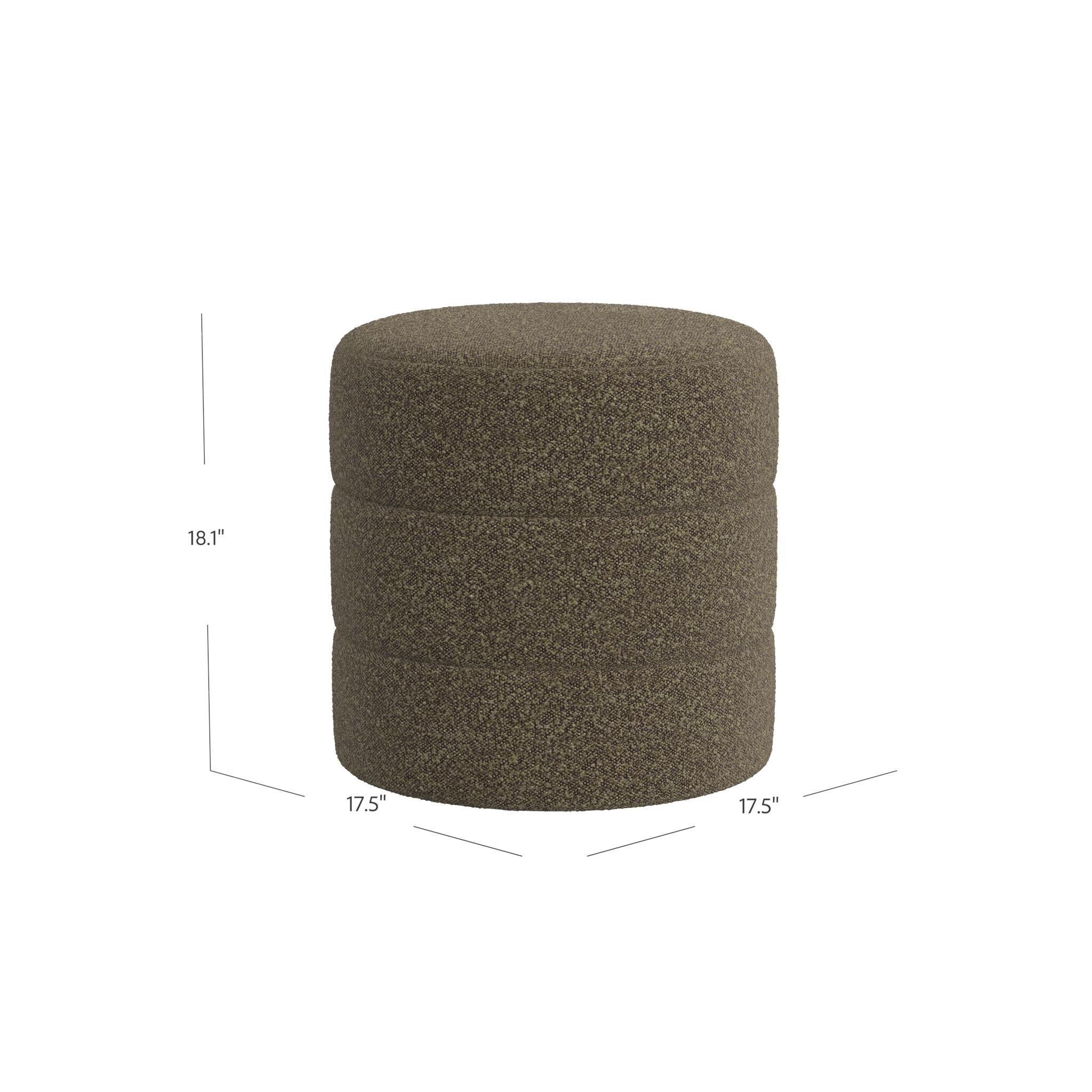 Homepop Ottoman, Brown, large