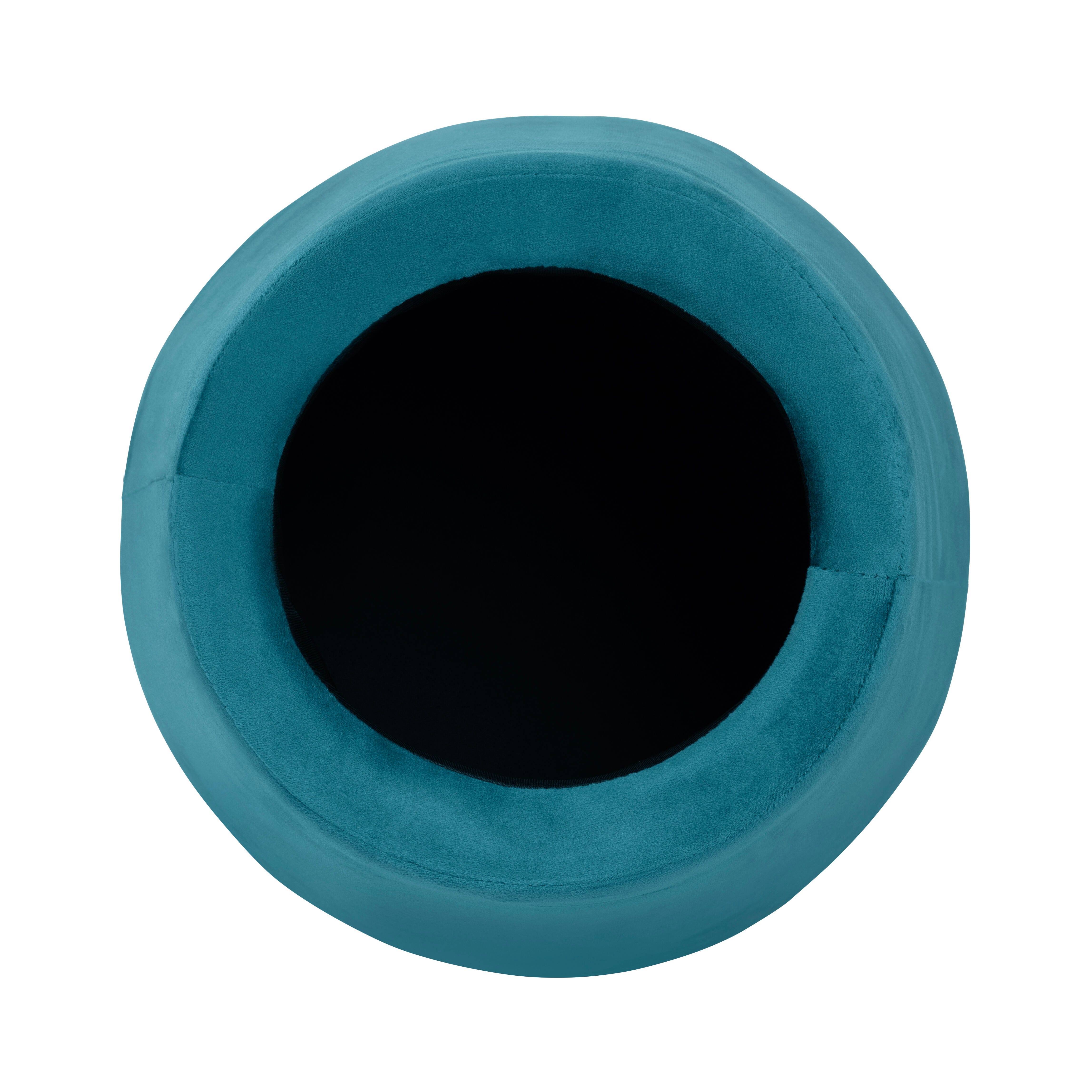Evolution Tall Mushroom Ottoman with Storage, Teal, large