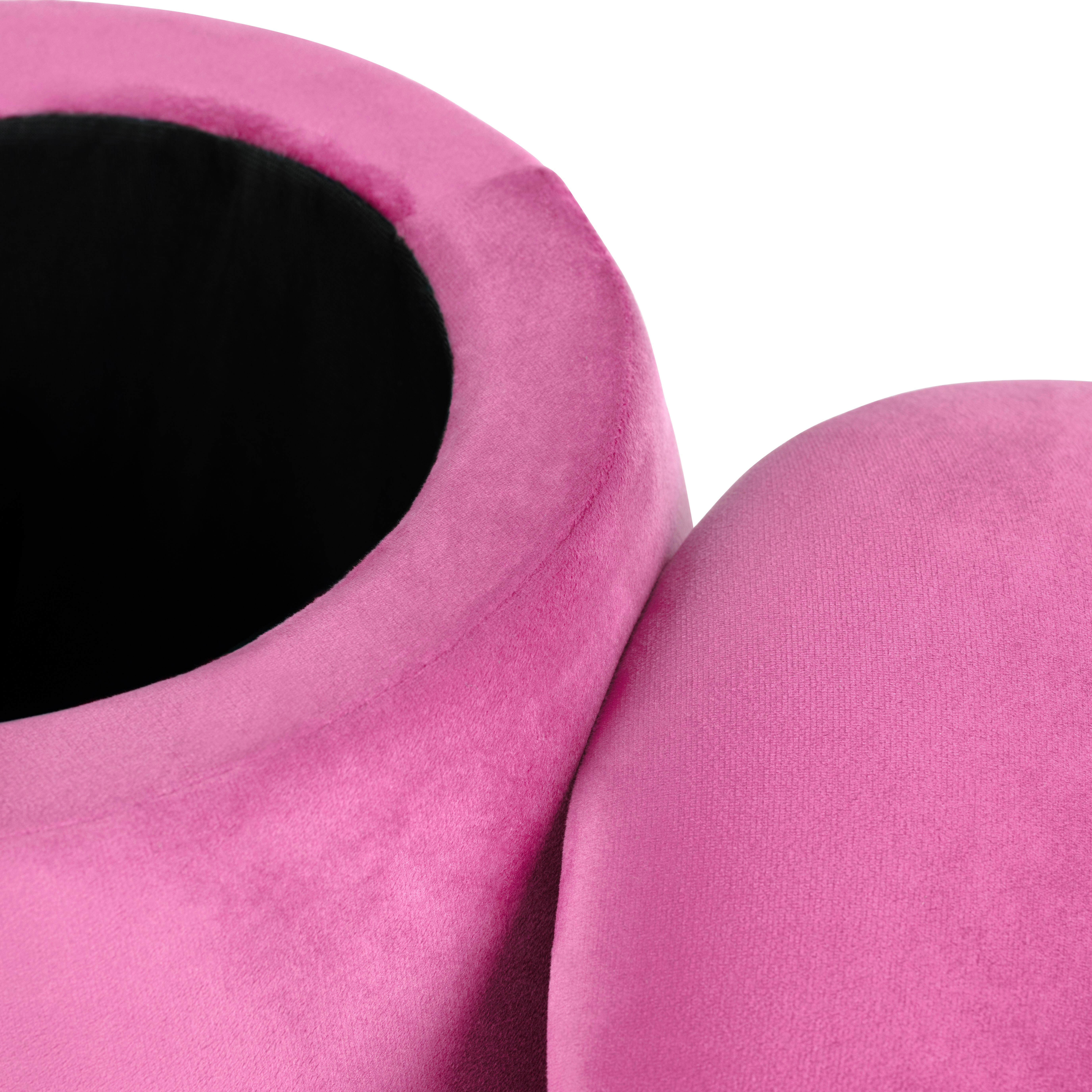 Evolution Tall Mushroom Ottoman with Storage, Pink, large