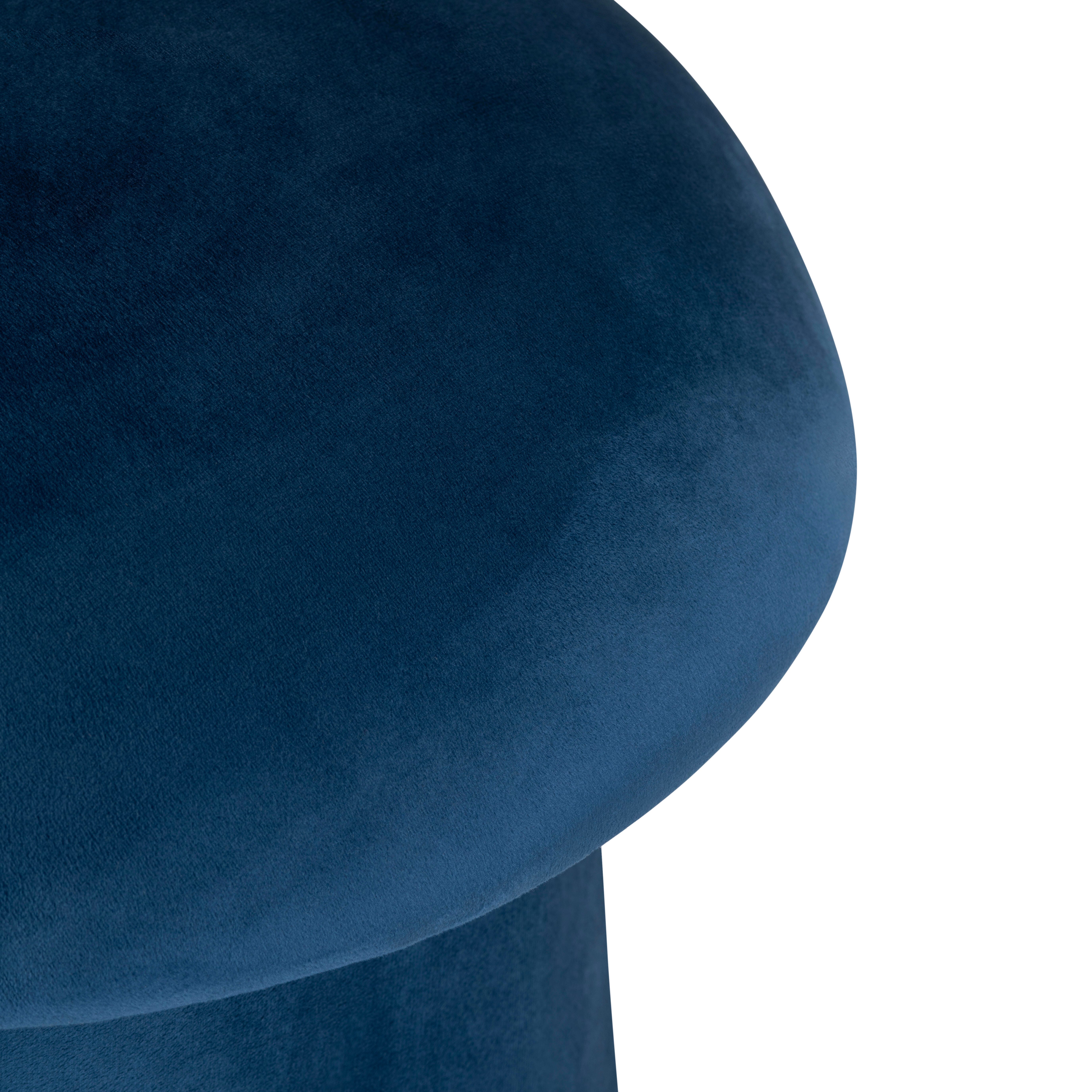 Evolution Tall Mushroom Ottoman with Storage, Navy, large