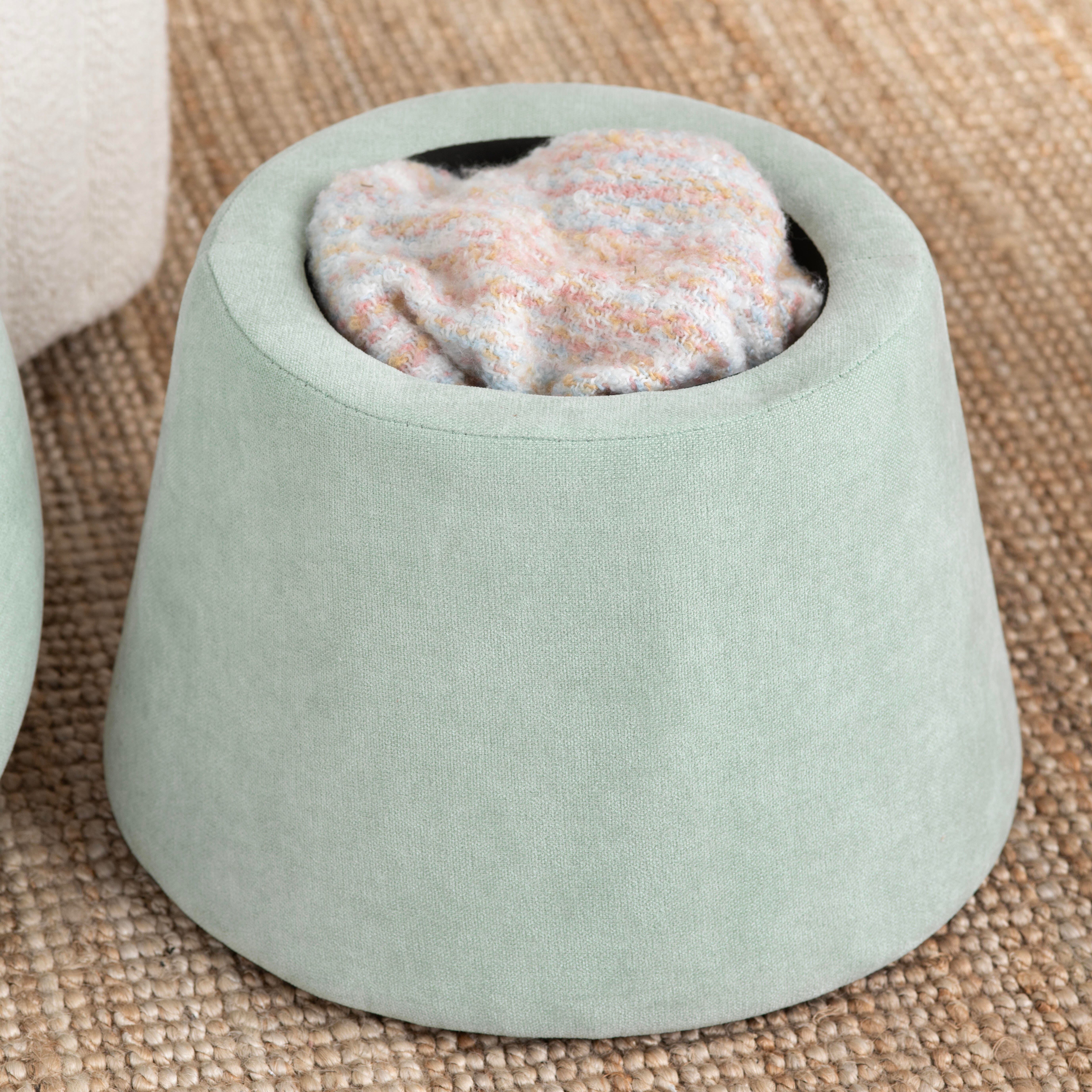 Evolution Mushroom Inspired Ottoman with Storage, Green, large