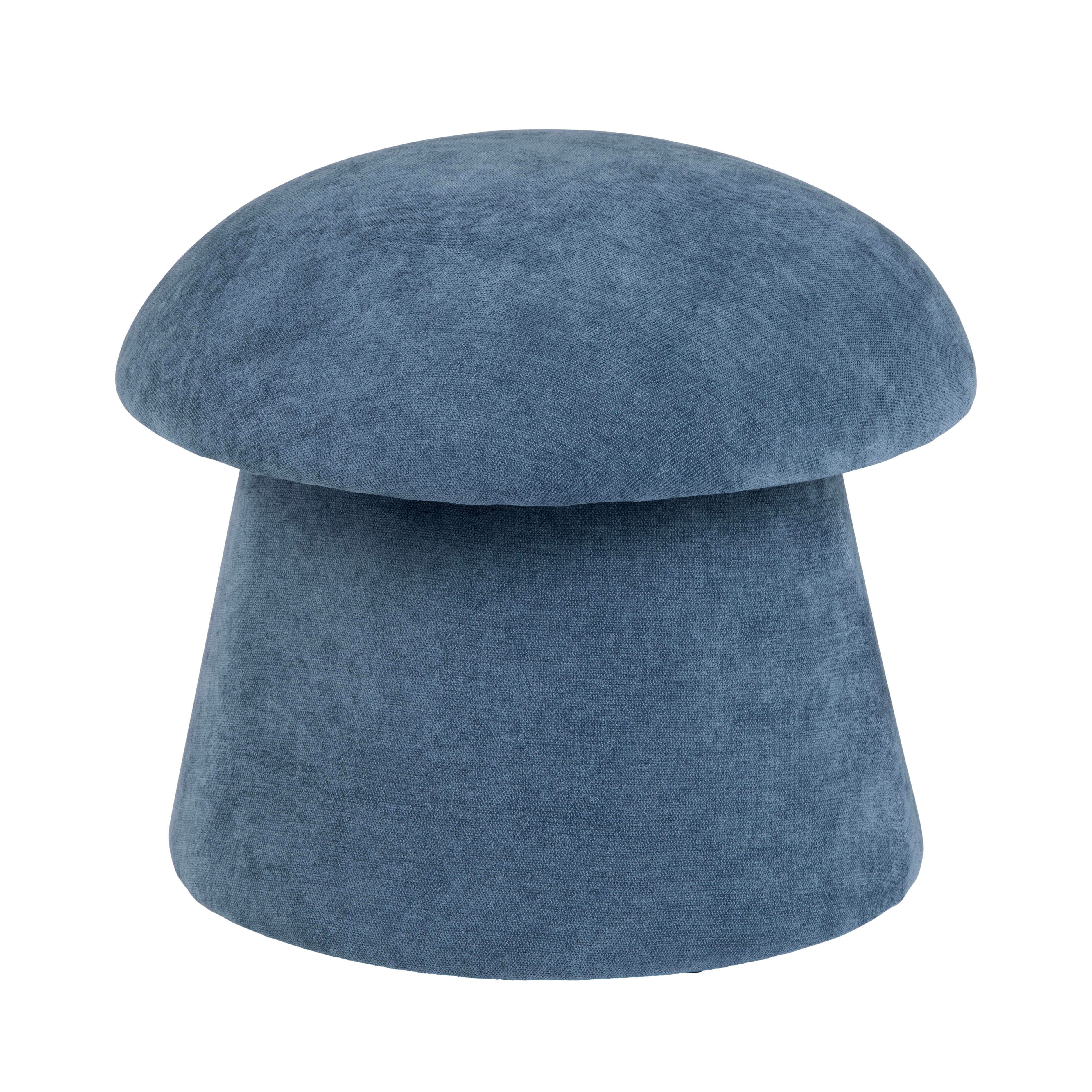 Evolution Mushroom Inspired Ottoman with Storage, Navy, large