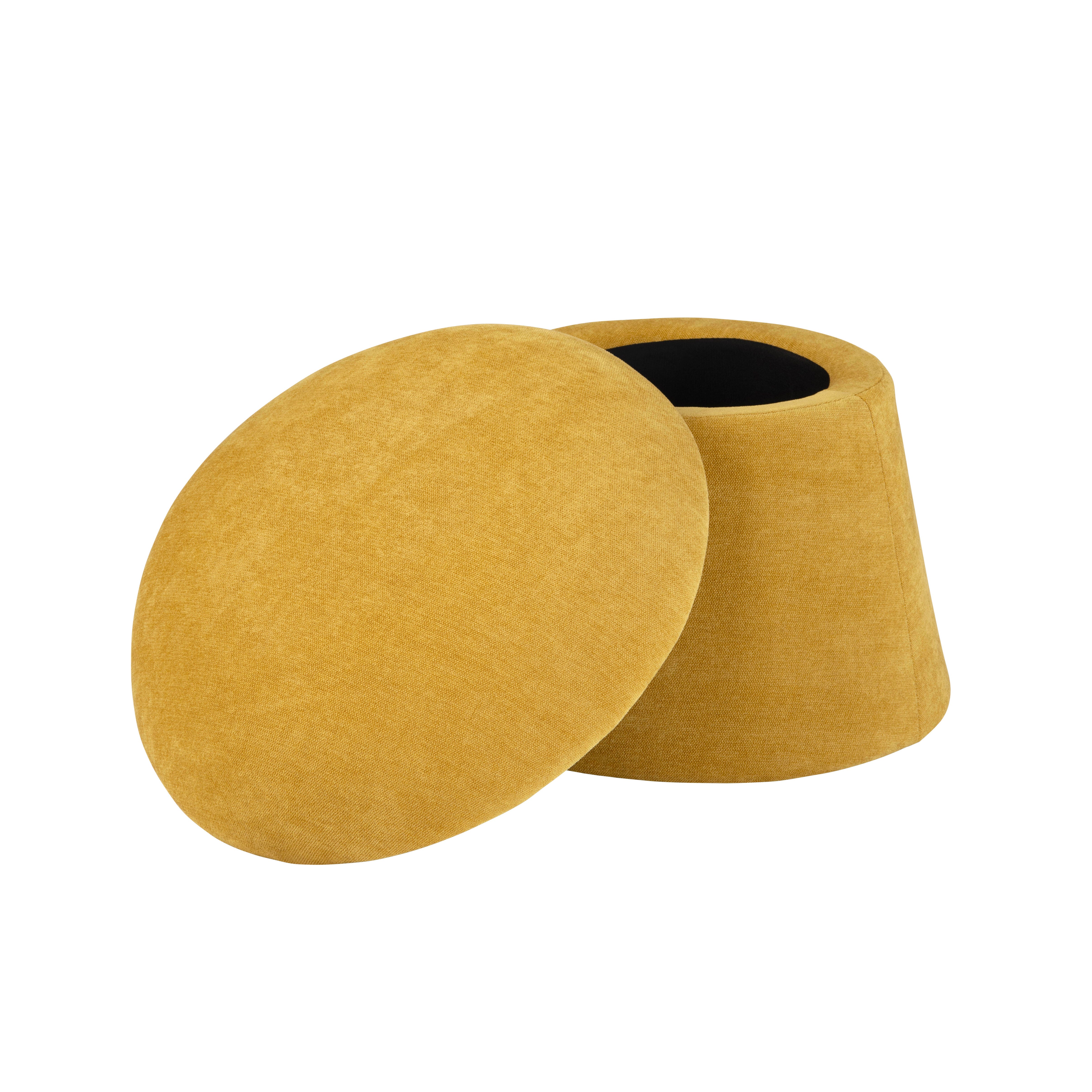 Evolution Mushroom Inspired Ottoman with Storage, Yellow, large