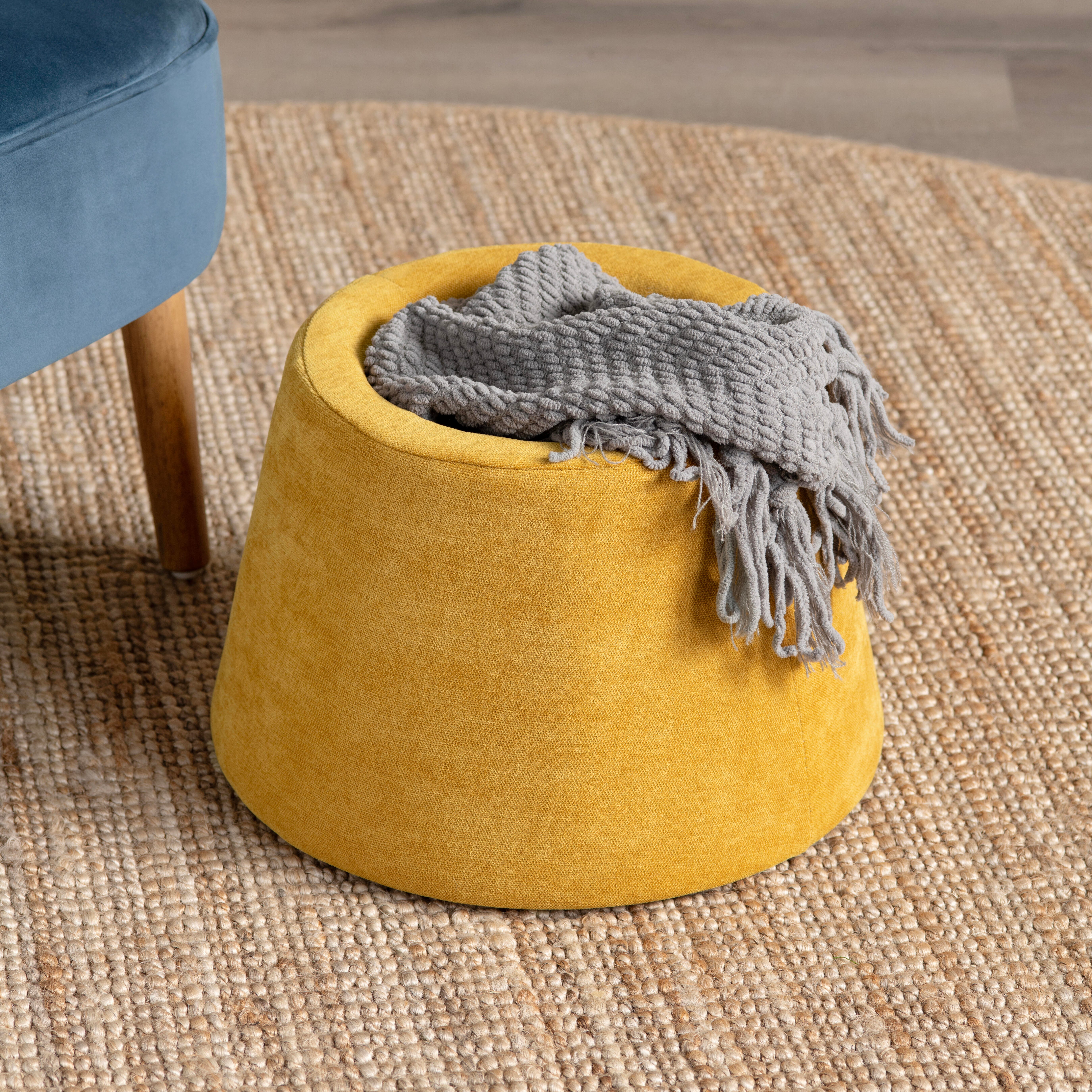 Evolution Mushroom Inspired Ottoman with Storage, Yellow, large