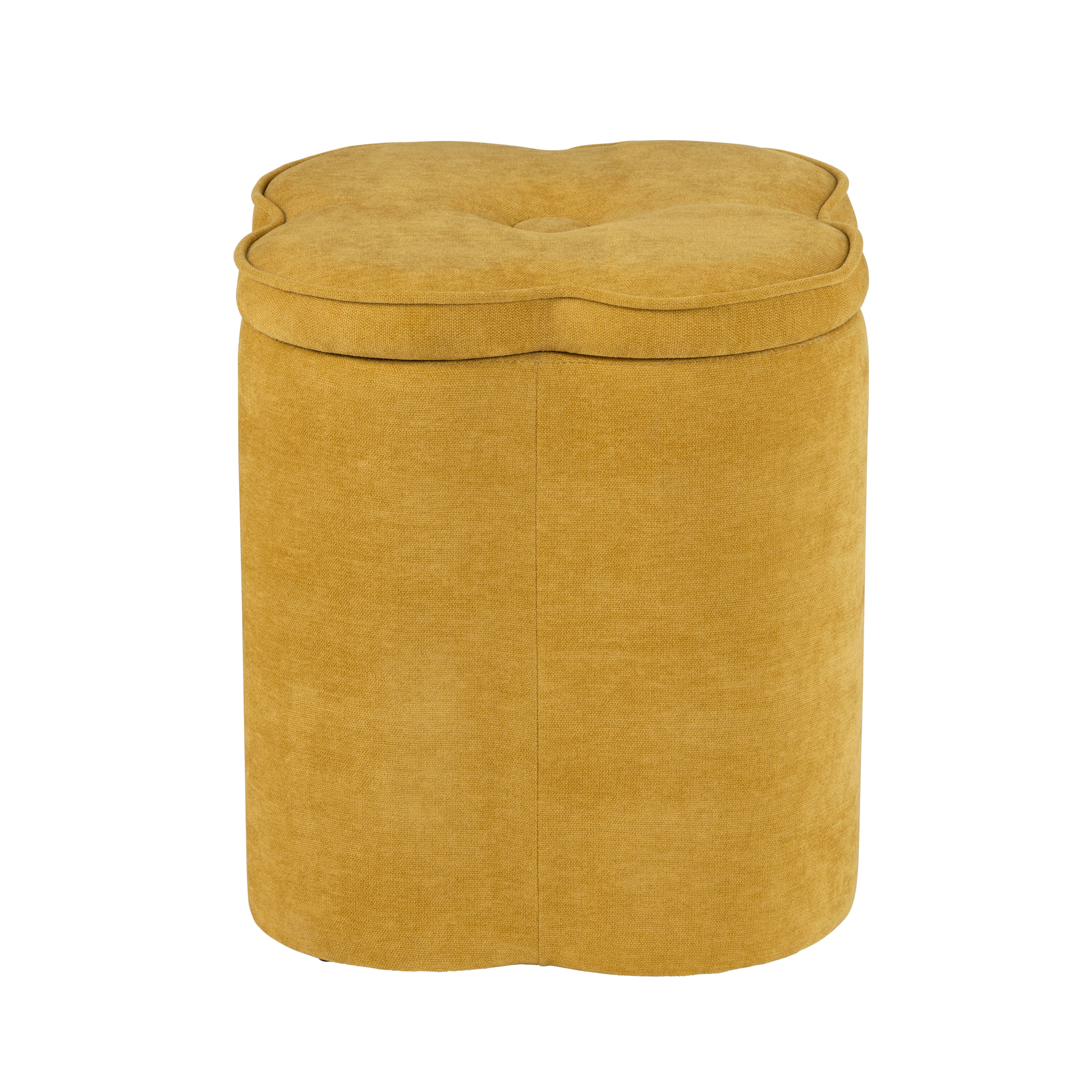 Evolution Ottoman with Storage, Yellow, large