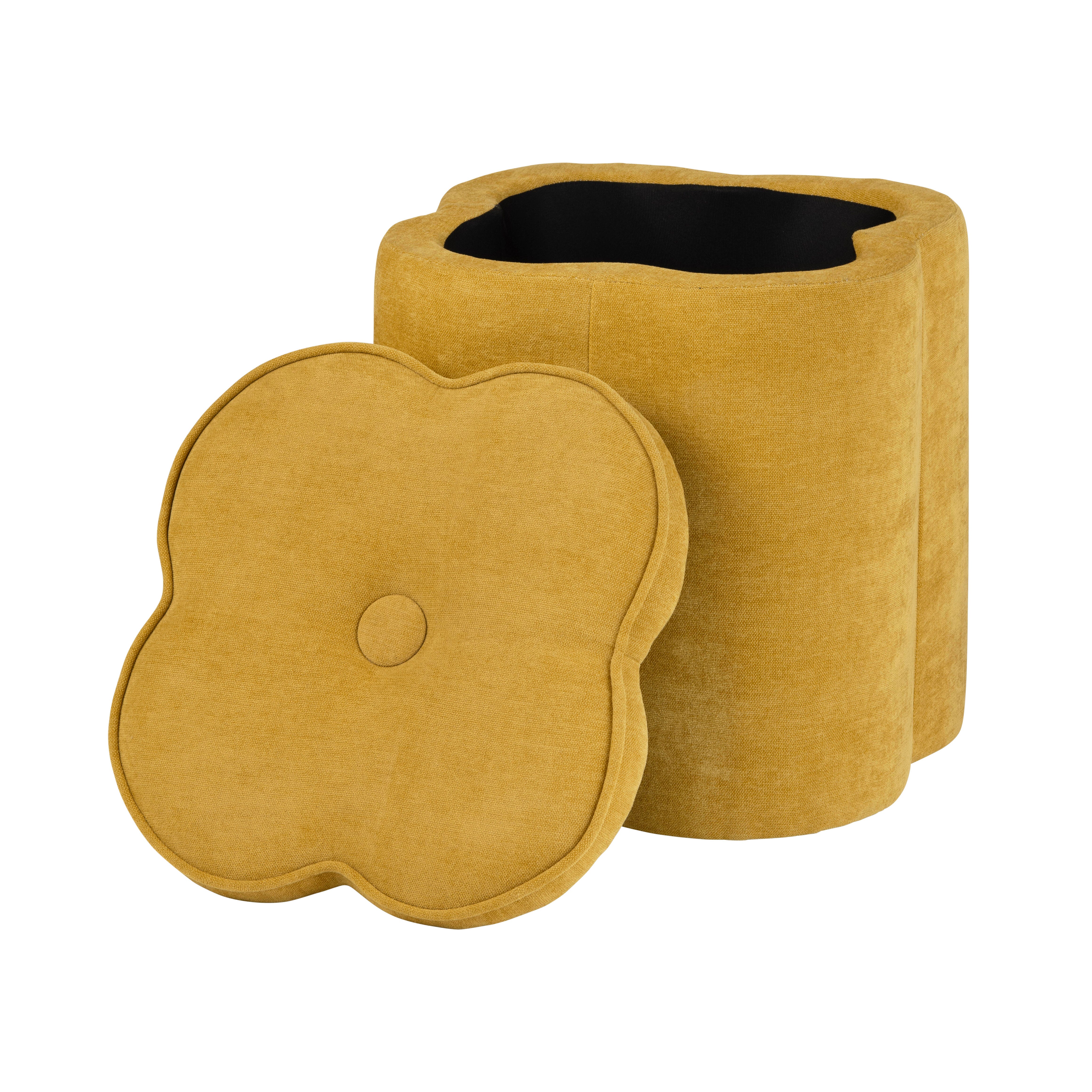 Evolution Ottoman with Storage, Yellow, large