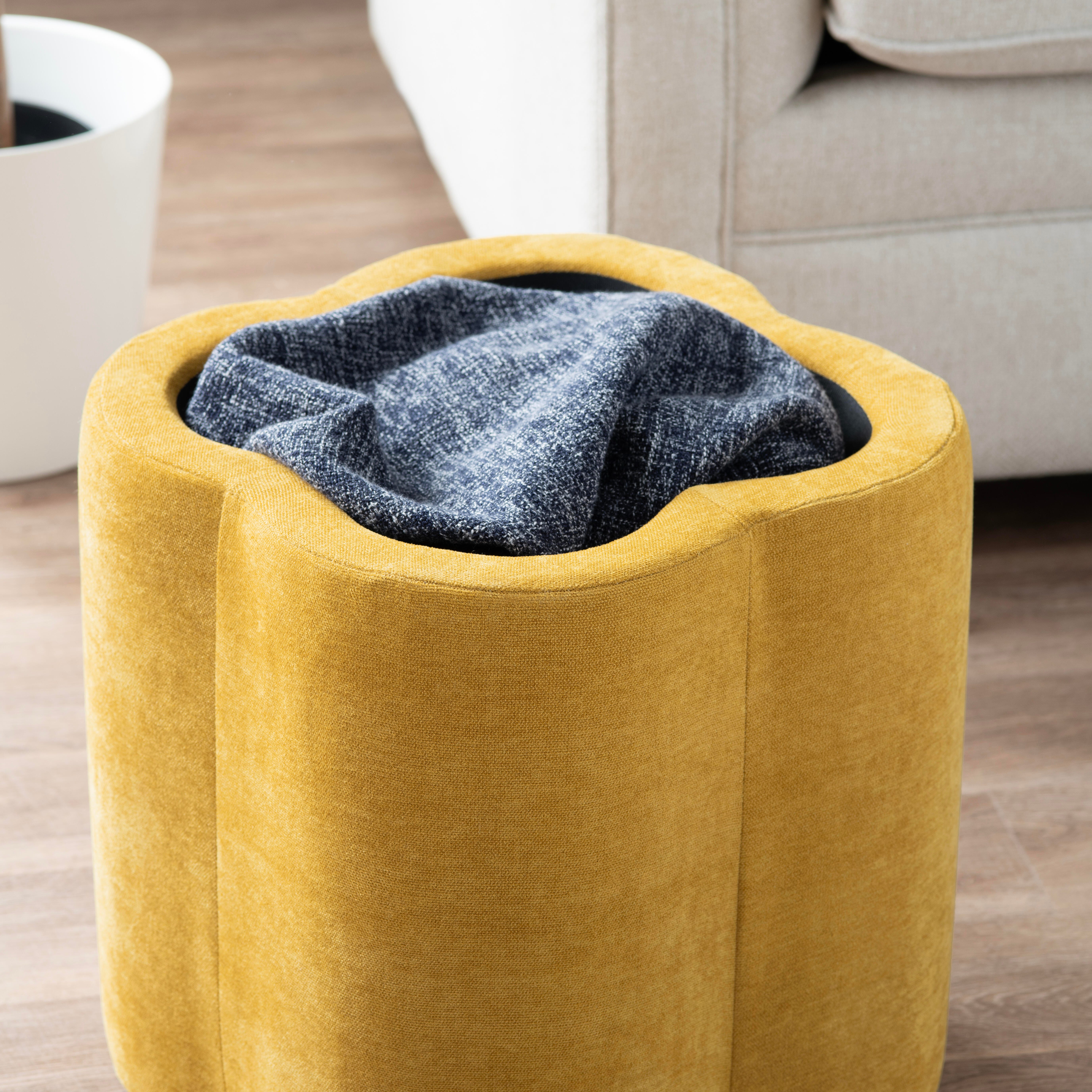 Evolution Ottoman with Storage, Yellow, large