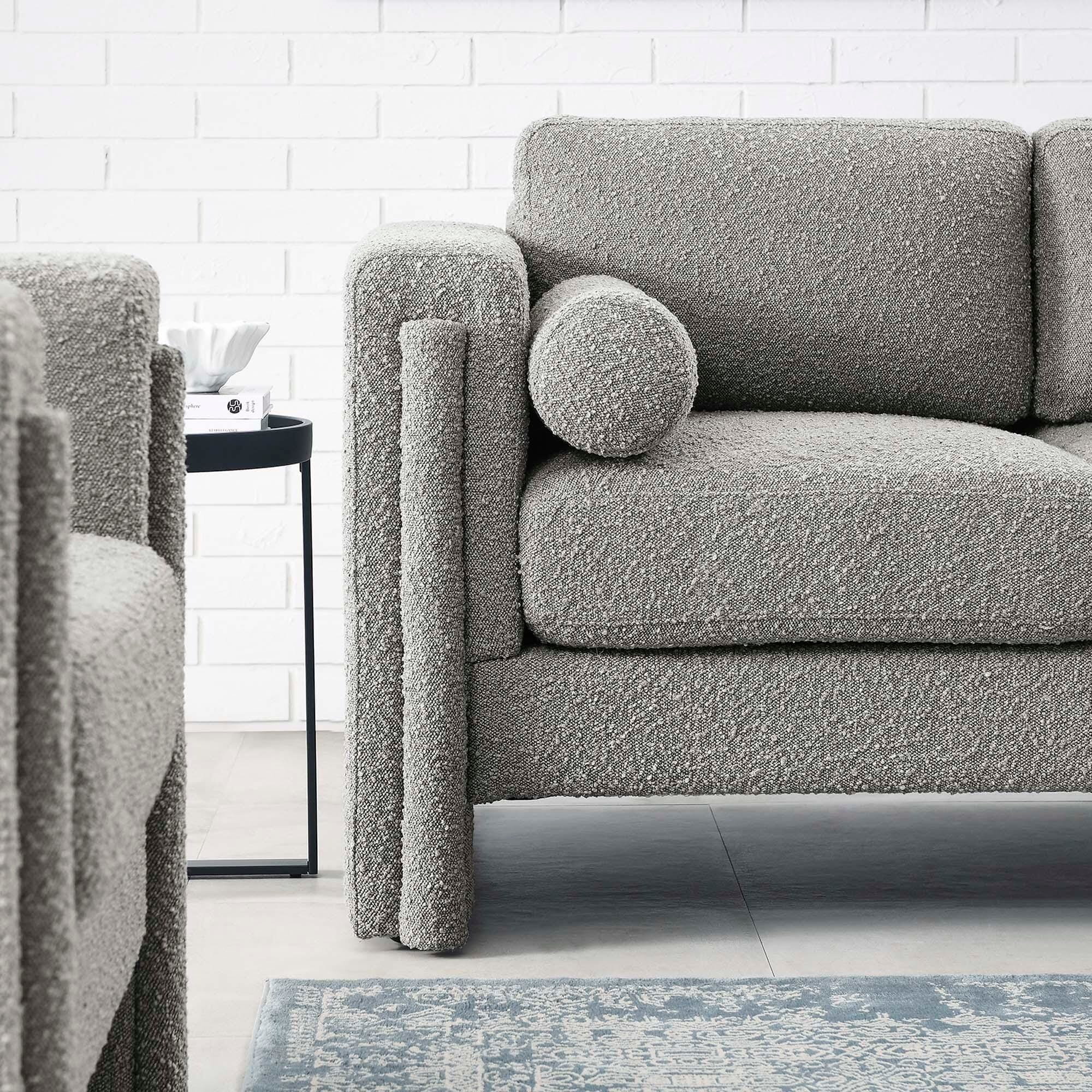 Modway Visible Solid Loveseat, Light Gray, large