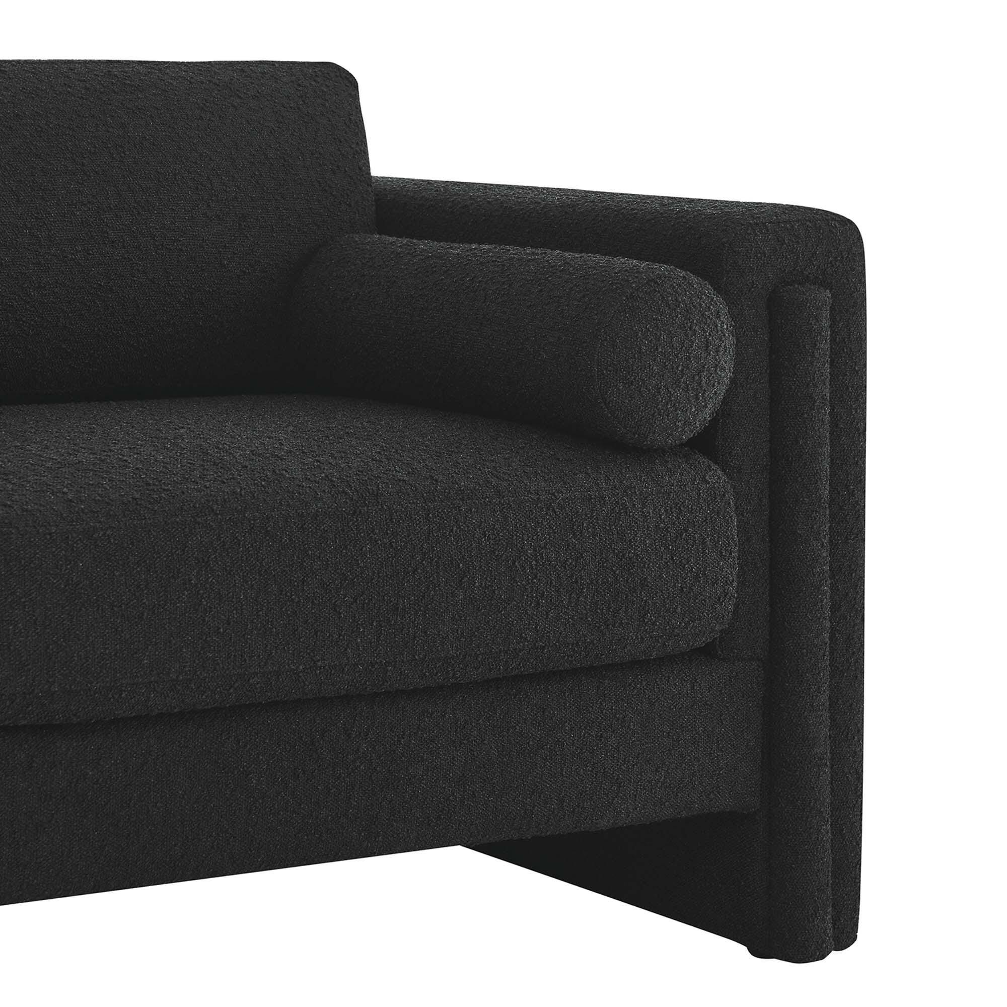 Modway Visible Solid Loveseat, Black, large