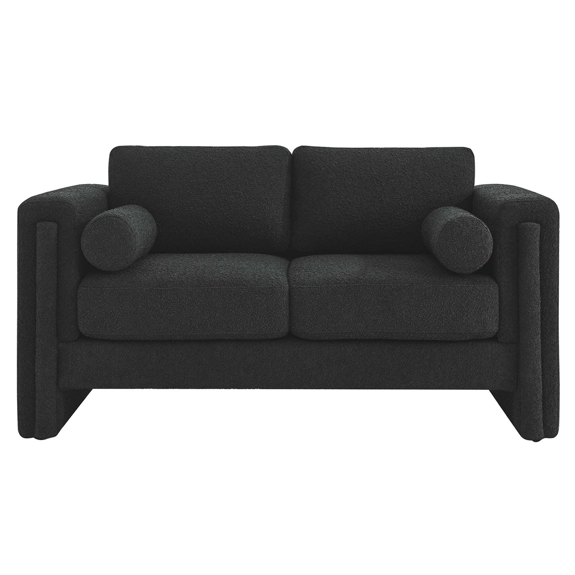 Modway Visible Solid Loveseat, Black, large