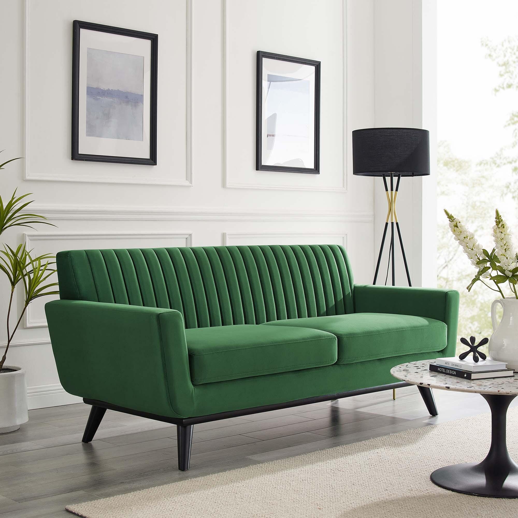 Modway Engage Loveseat, Emerald, large