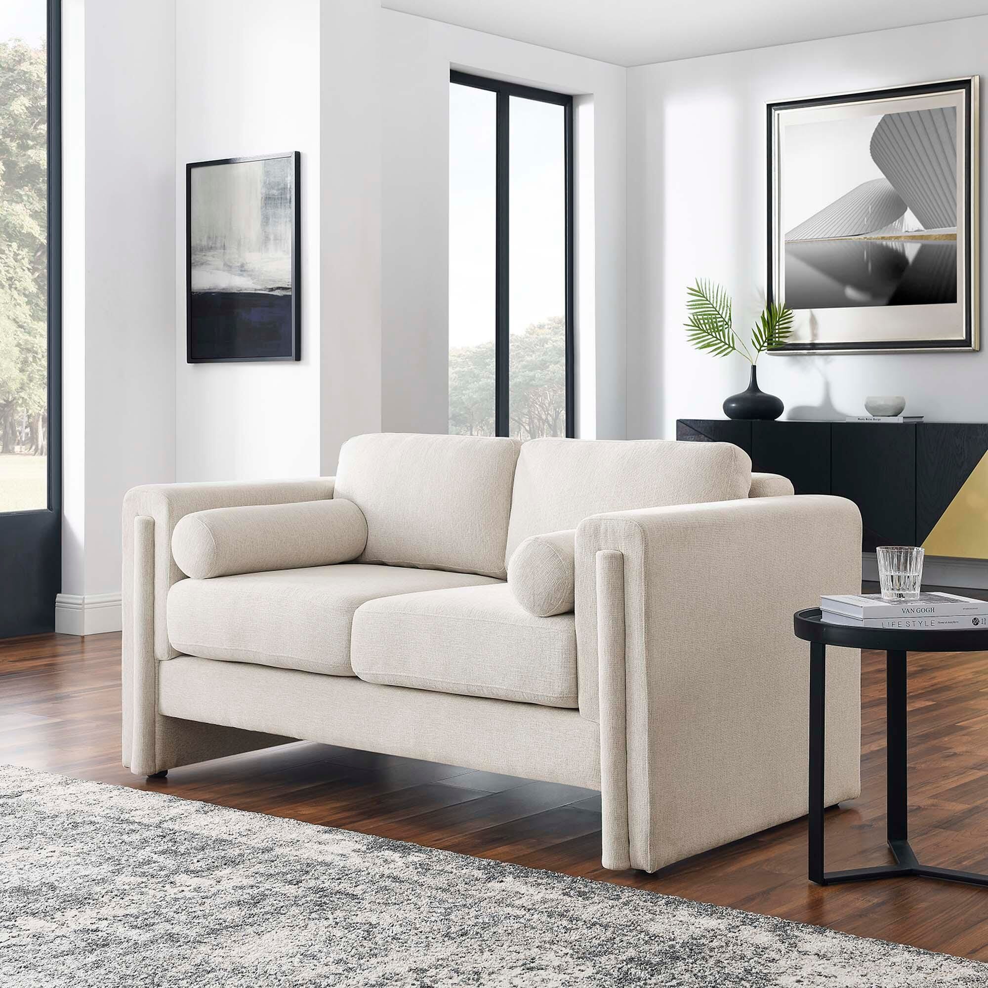 Modway Visible Loveseat, Ivory, large