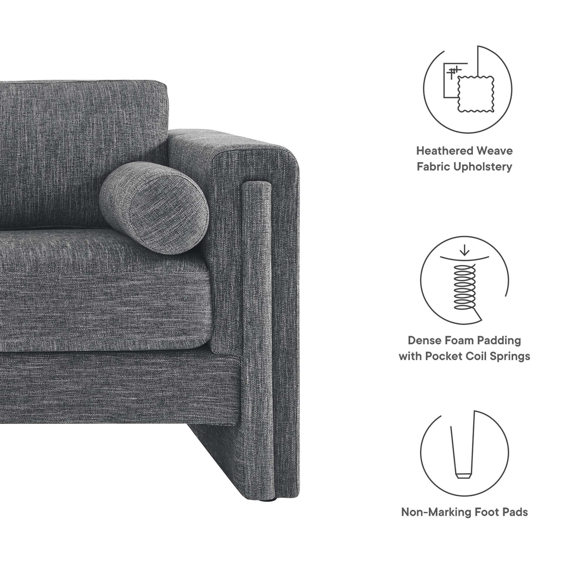 Modway Visible Loveseat, Gray, large