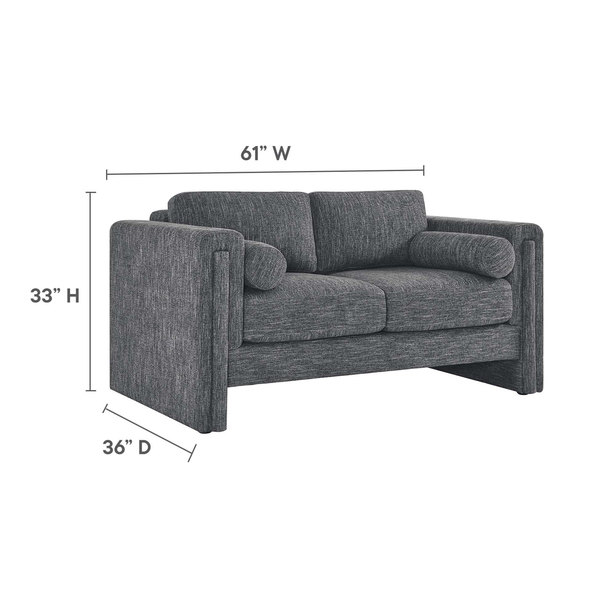 Modway Visible Loveseat, Gray, large