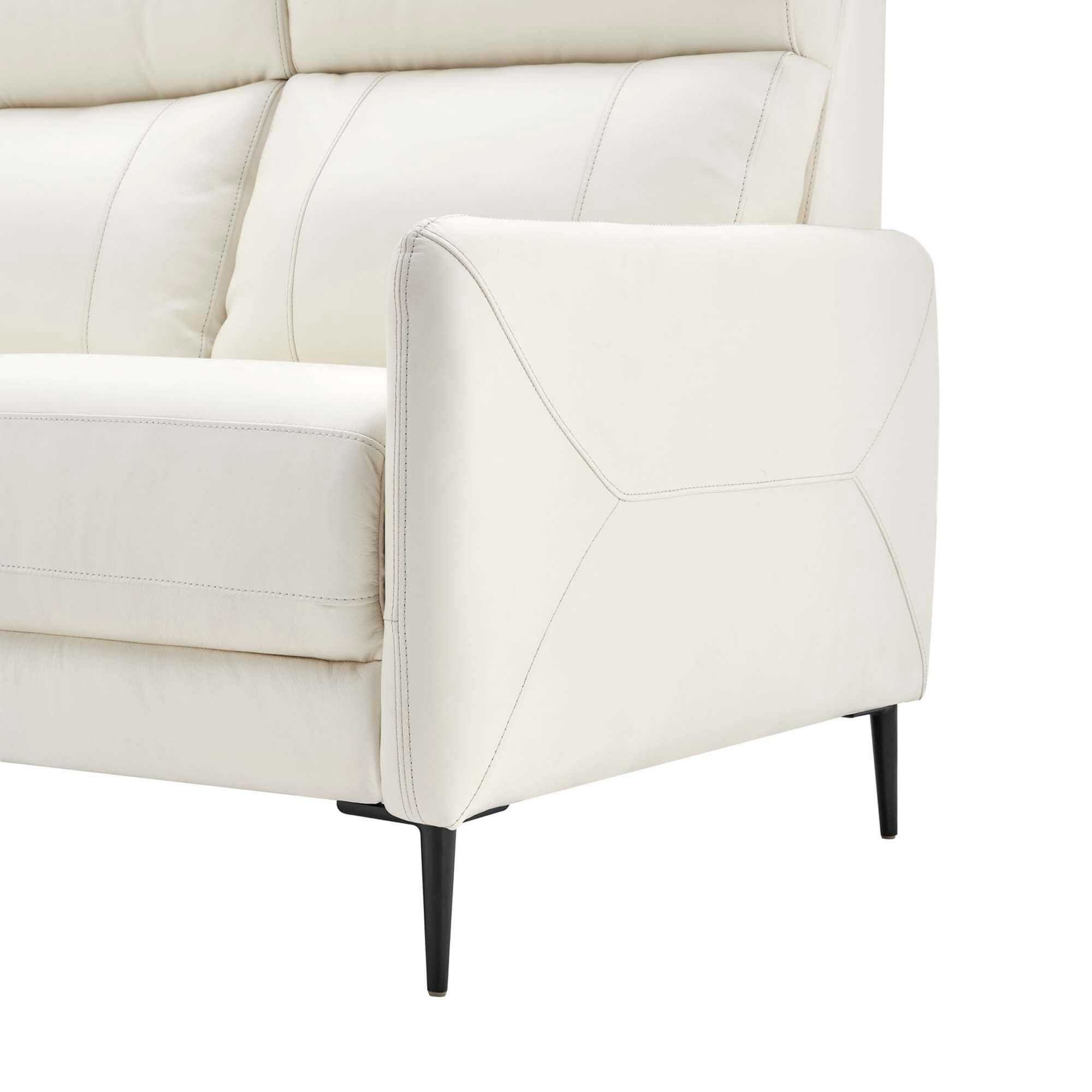 Modway Huxley Leather Sofa, White, large