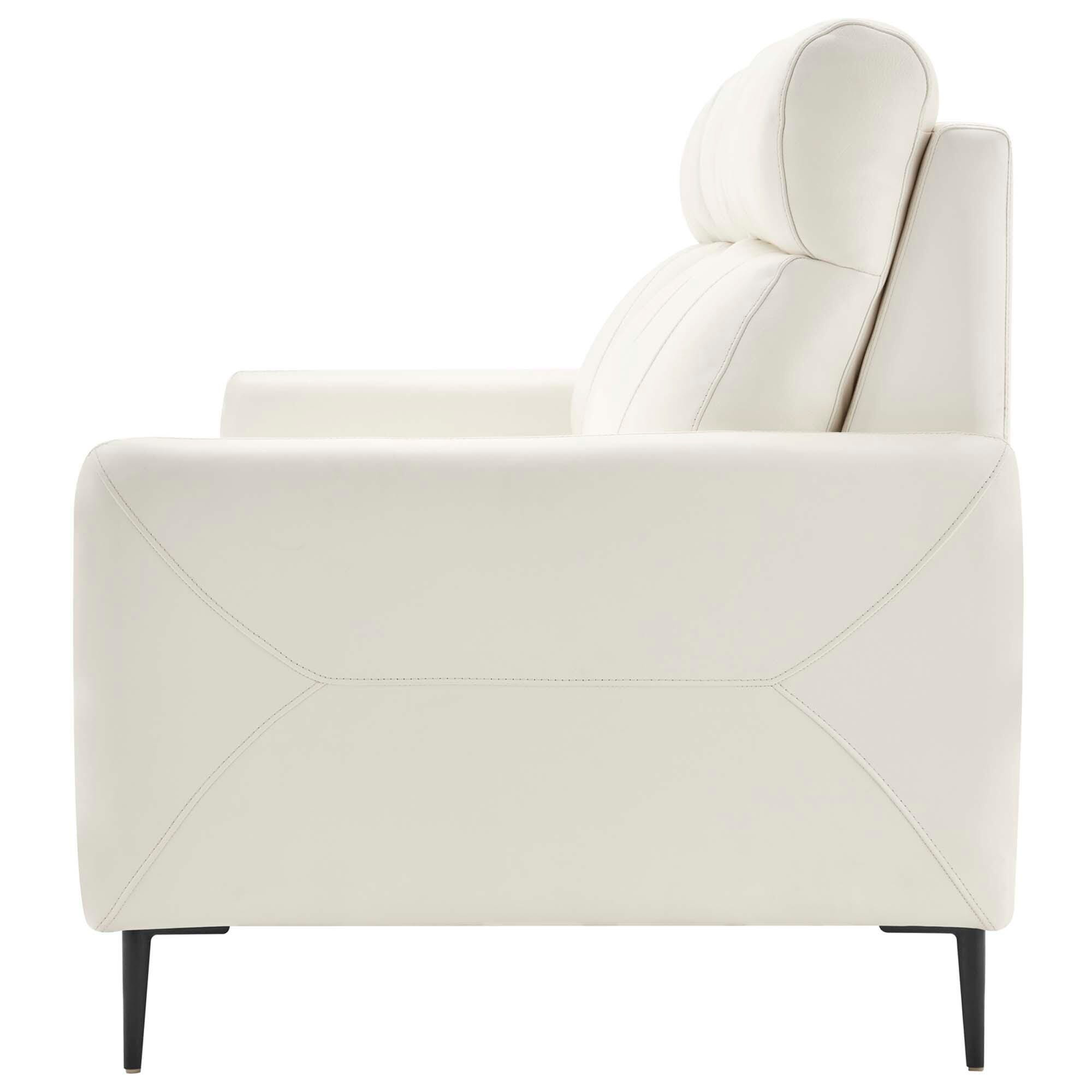 Modway Huxley Leather Sofa, White, large