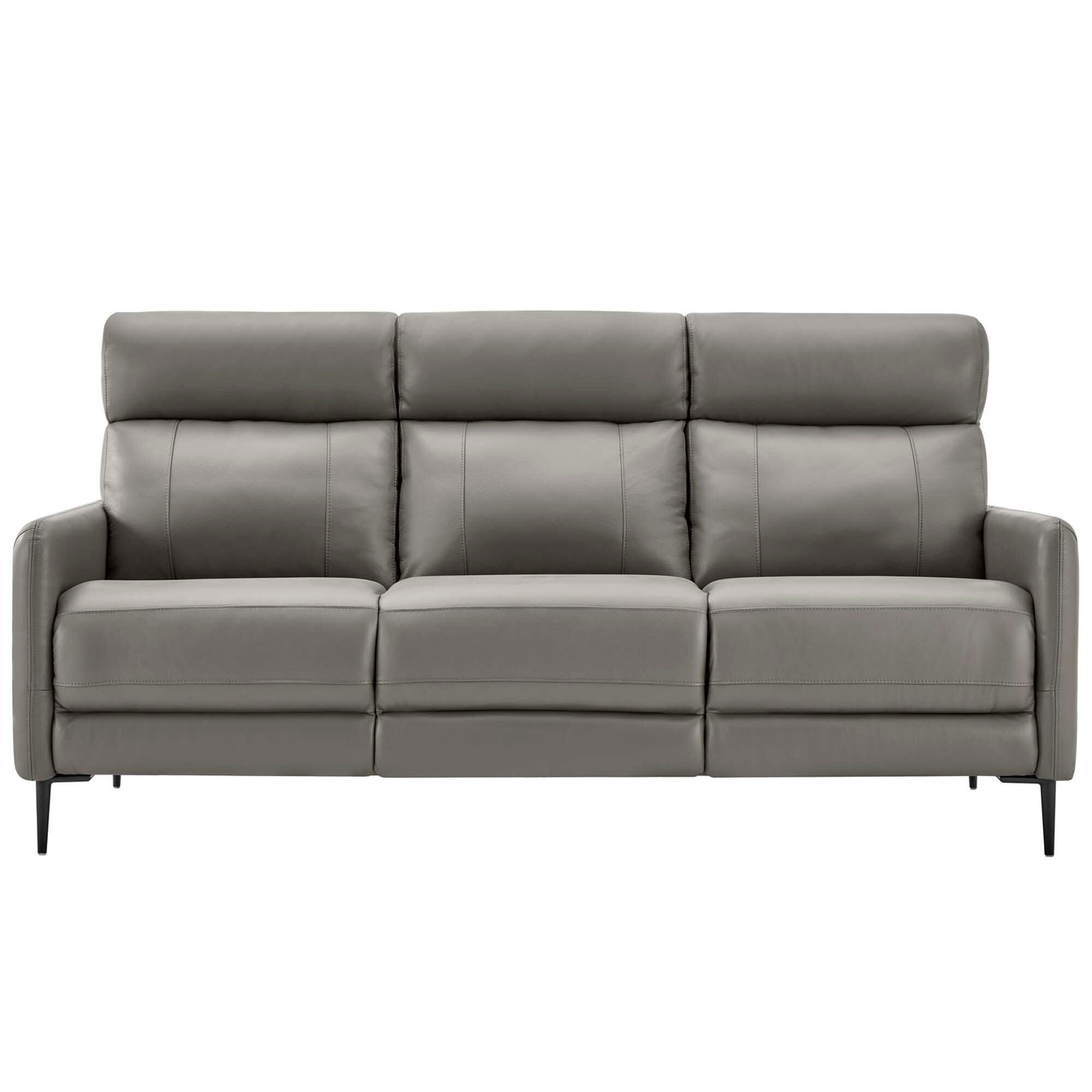 Modway Huxley Leather Sofa, Gray, large