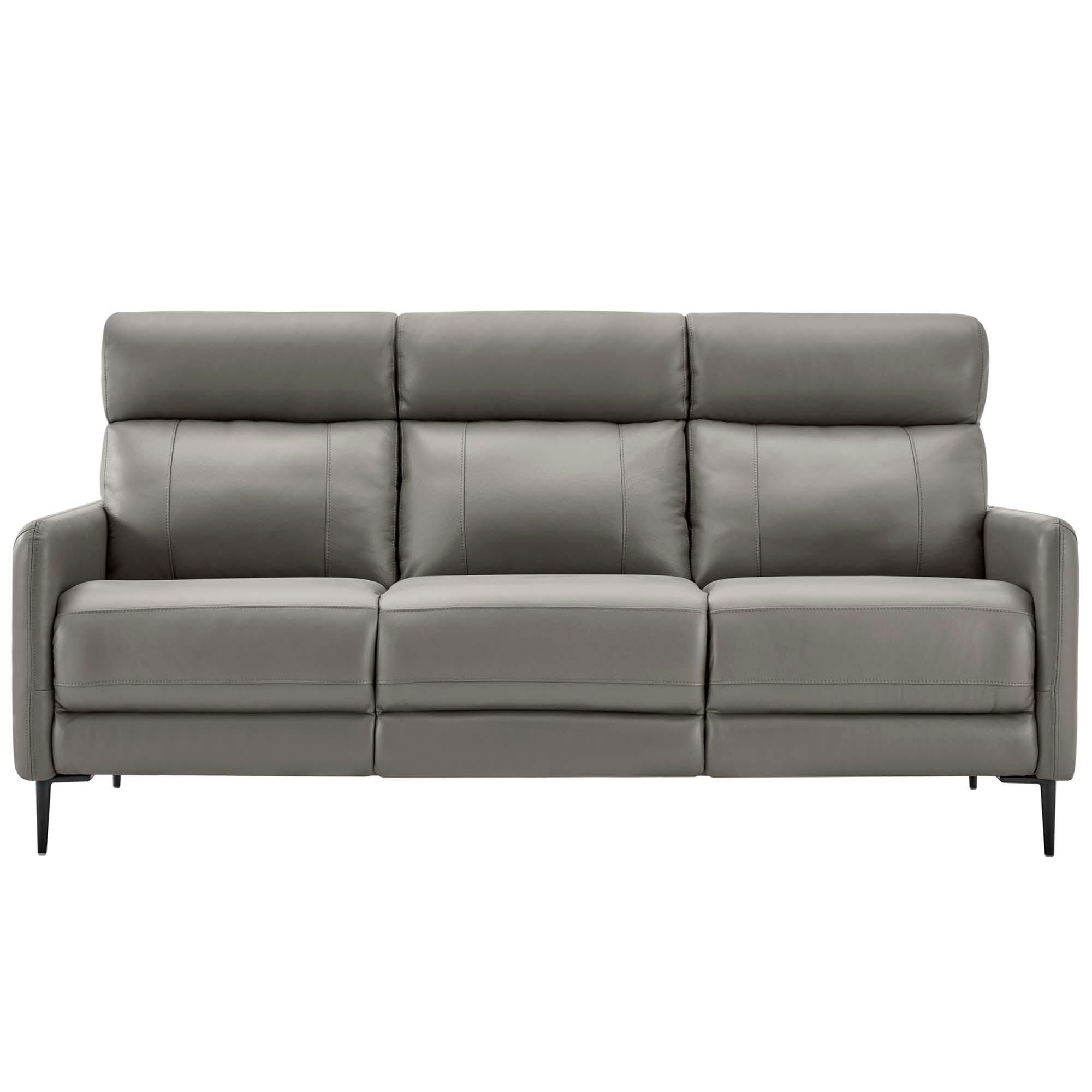 Modway Huxley Leather Sofa, Gray, large