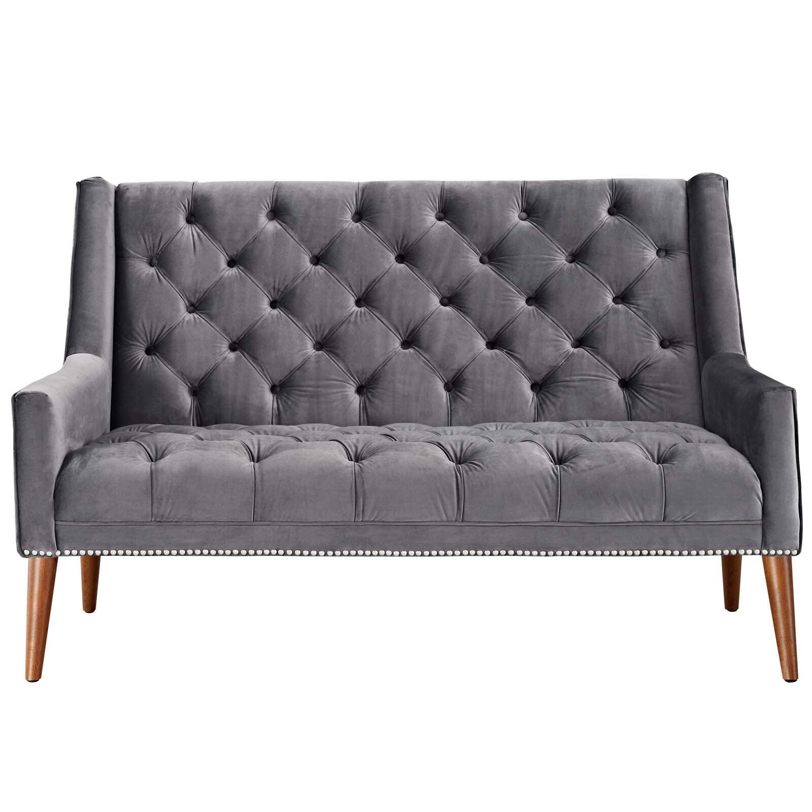 Modway Peruse Loveseat, Gray, large