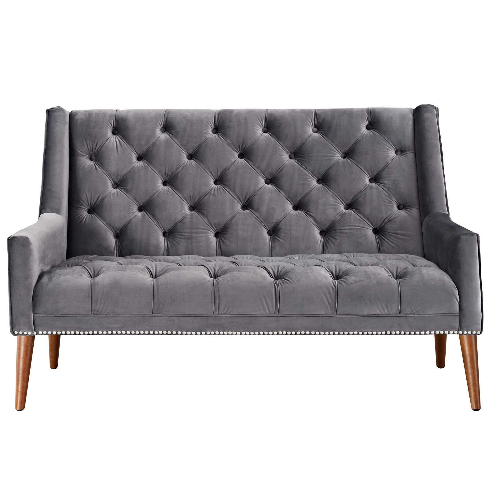 Modway Peruse Loveseat, Gray, large