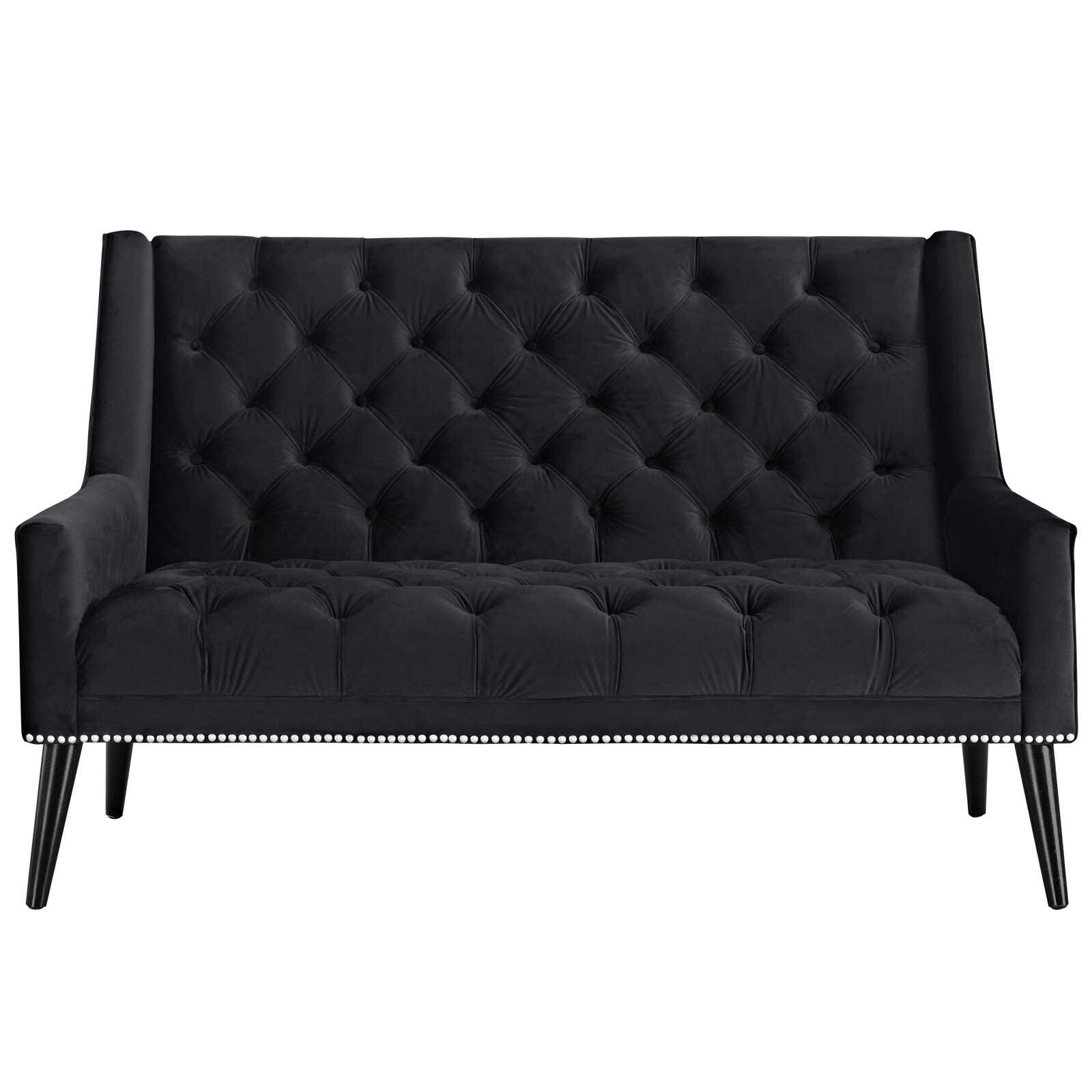 Modway Peruse Loveseat, Black, large