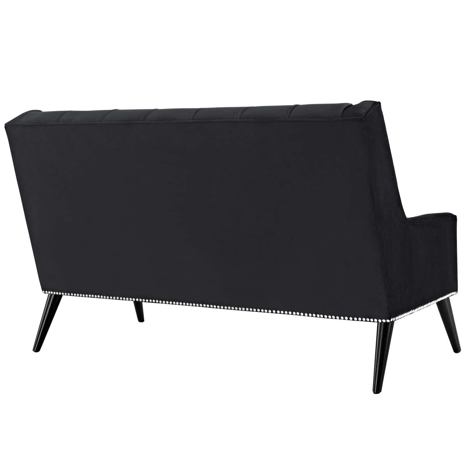 Modway Peruse Loveseat, Black, large