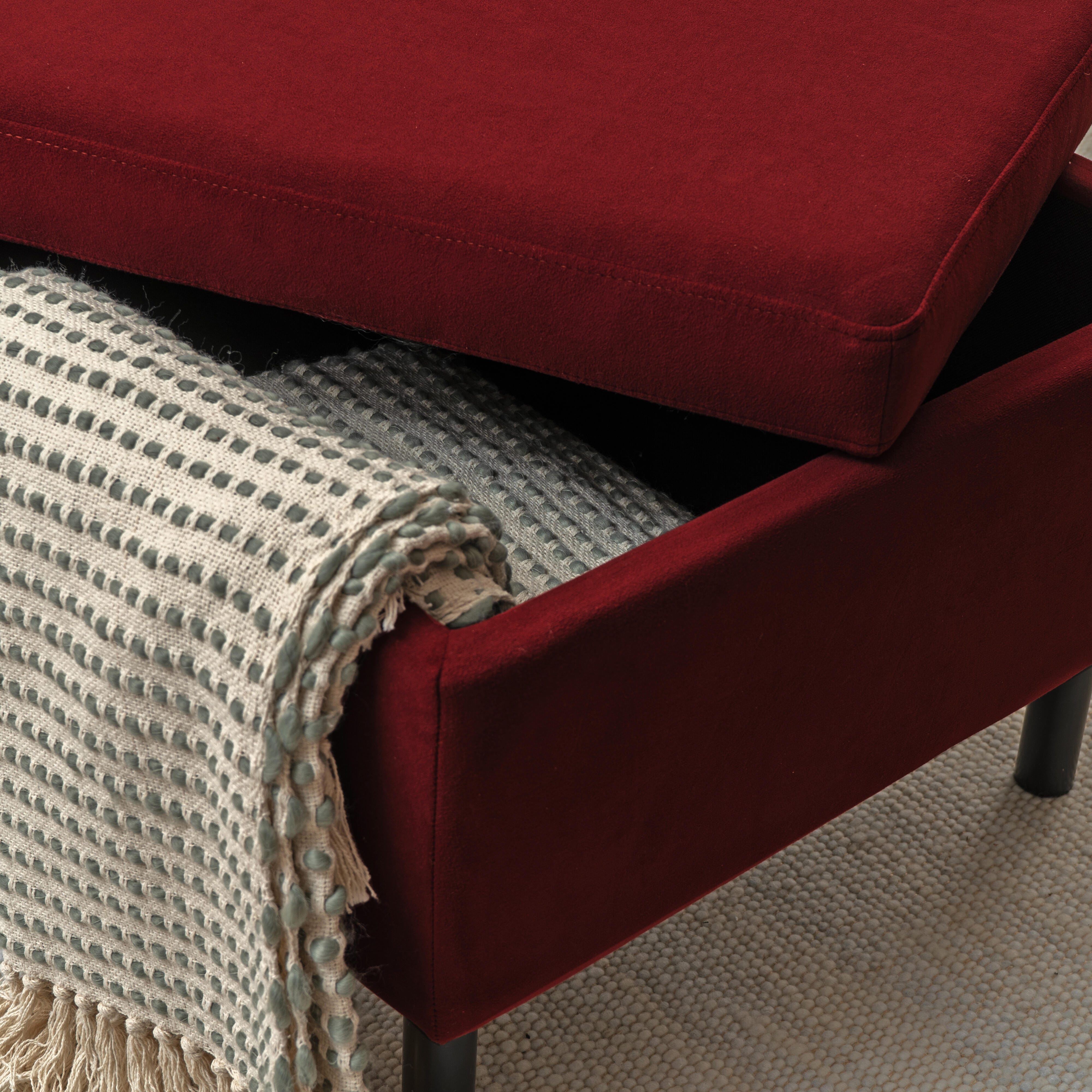 Linon Velvet Chair and Ottoman Set, , large