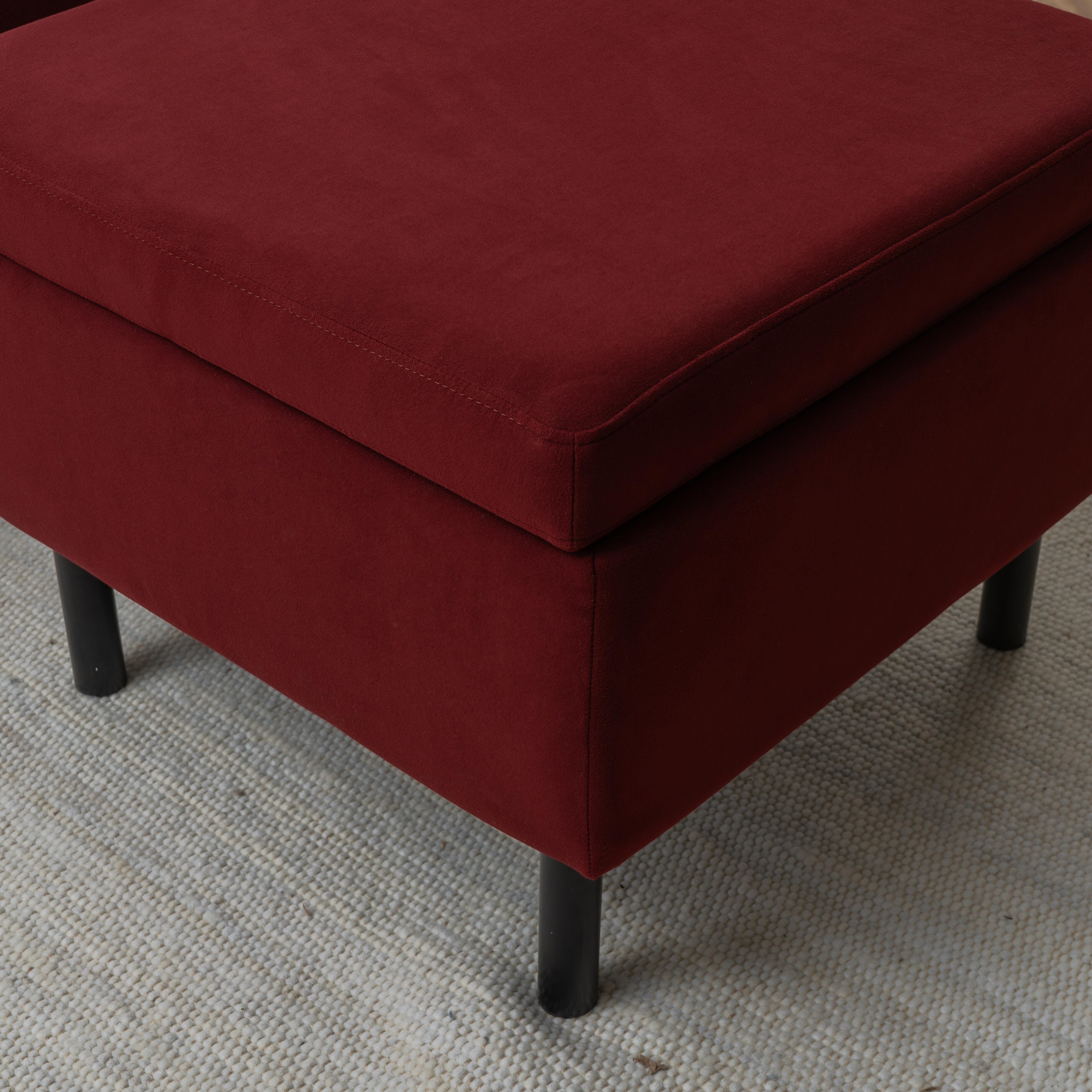 Linon Velvet Chair and Ottoman Set, , large