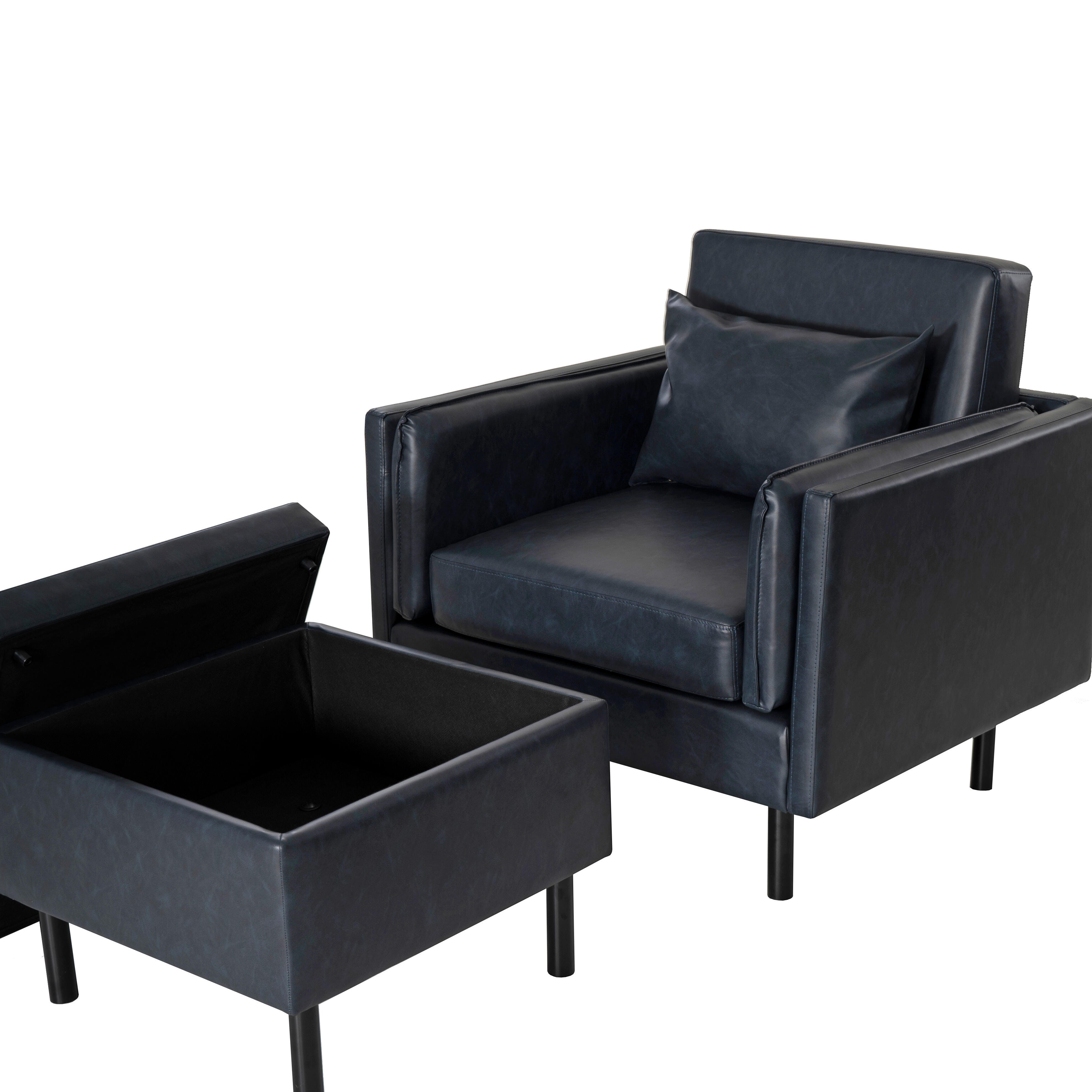 Linon Chair and Ottoman Set, , large