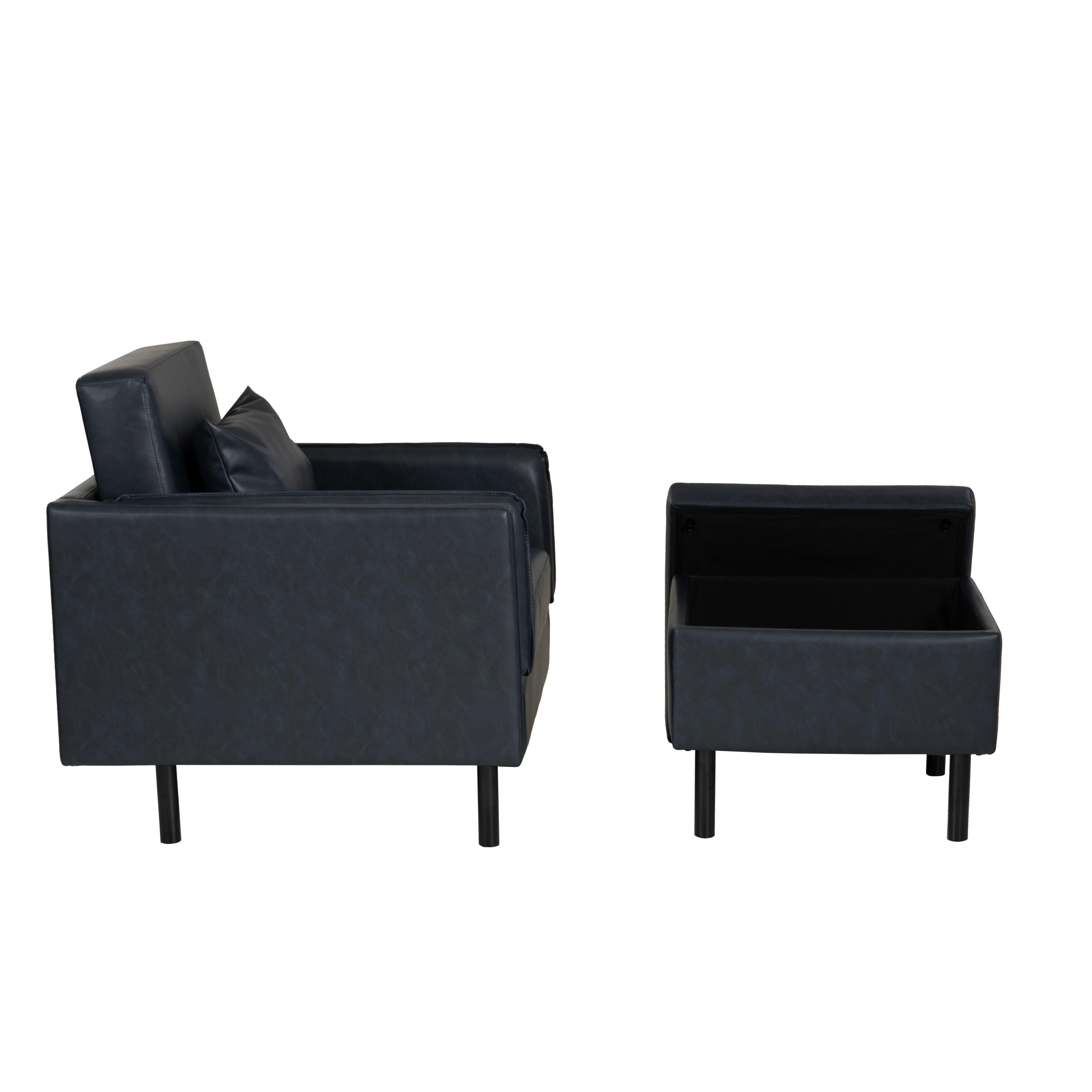 Linon Chair and Ottoman Set, , large