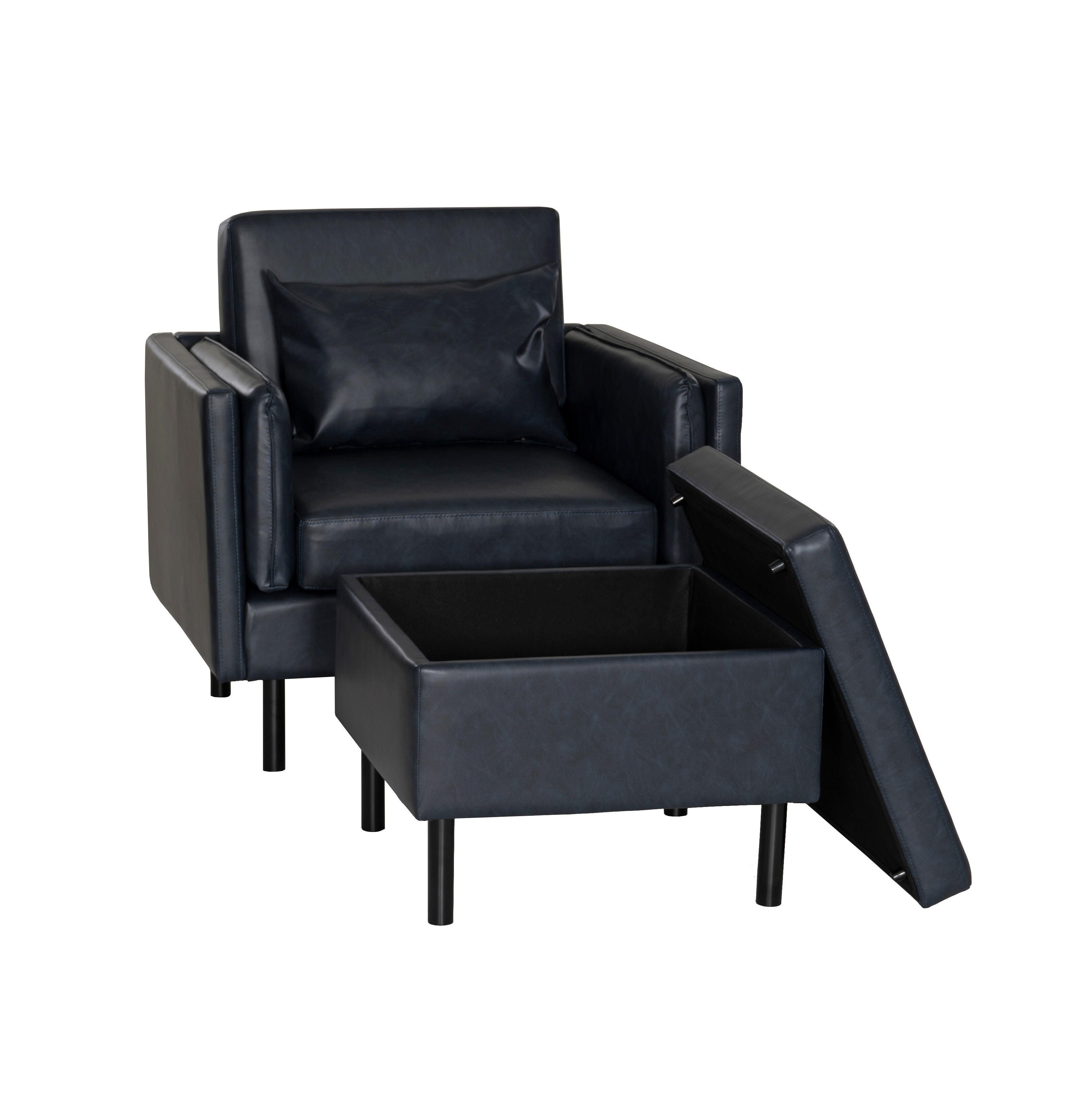 Linon Chair and Ottoman Set, , large
