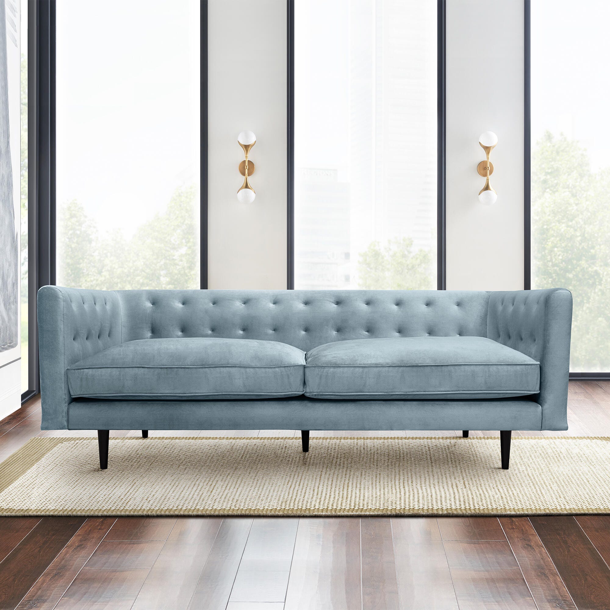 Armen Living Annabelle Sofa, Bluestone, rollover