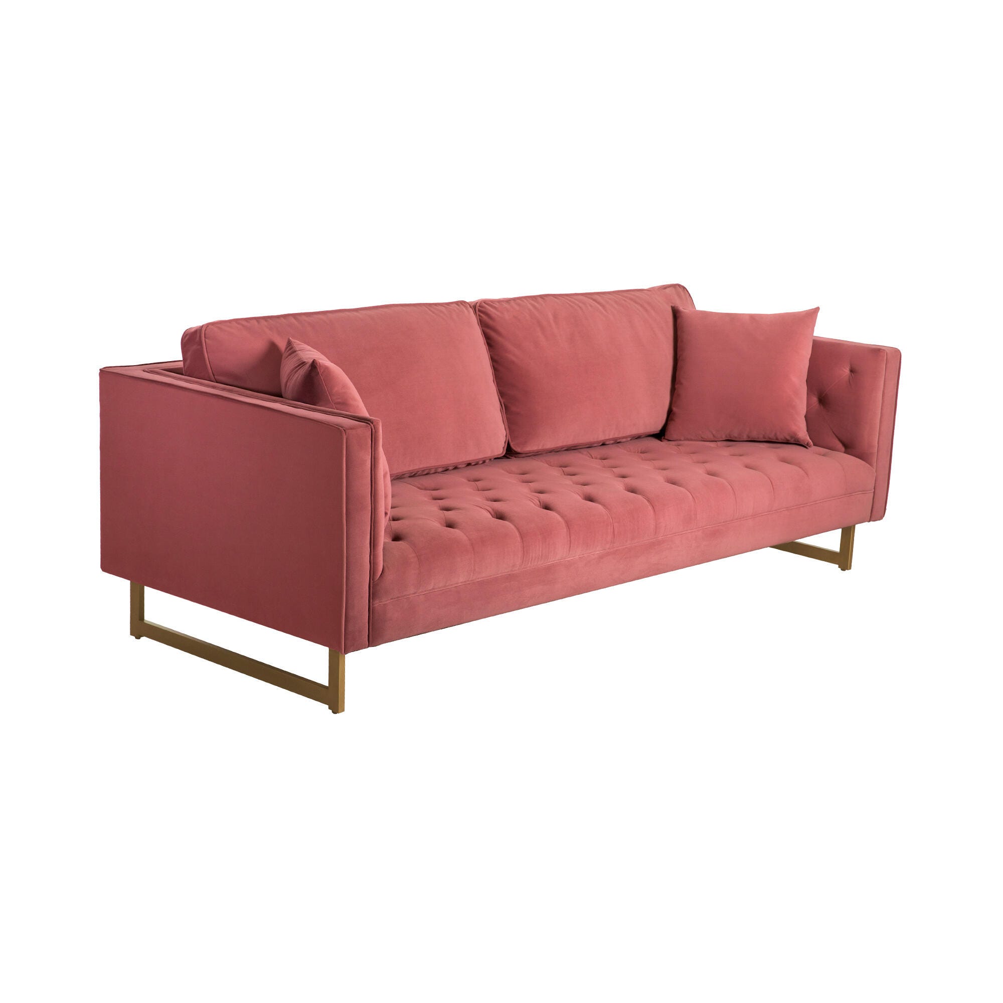 Armen Living Lenox Sofa, Pink, large