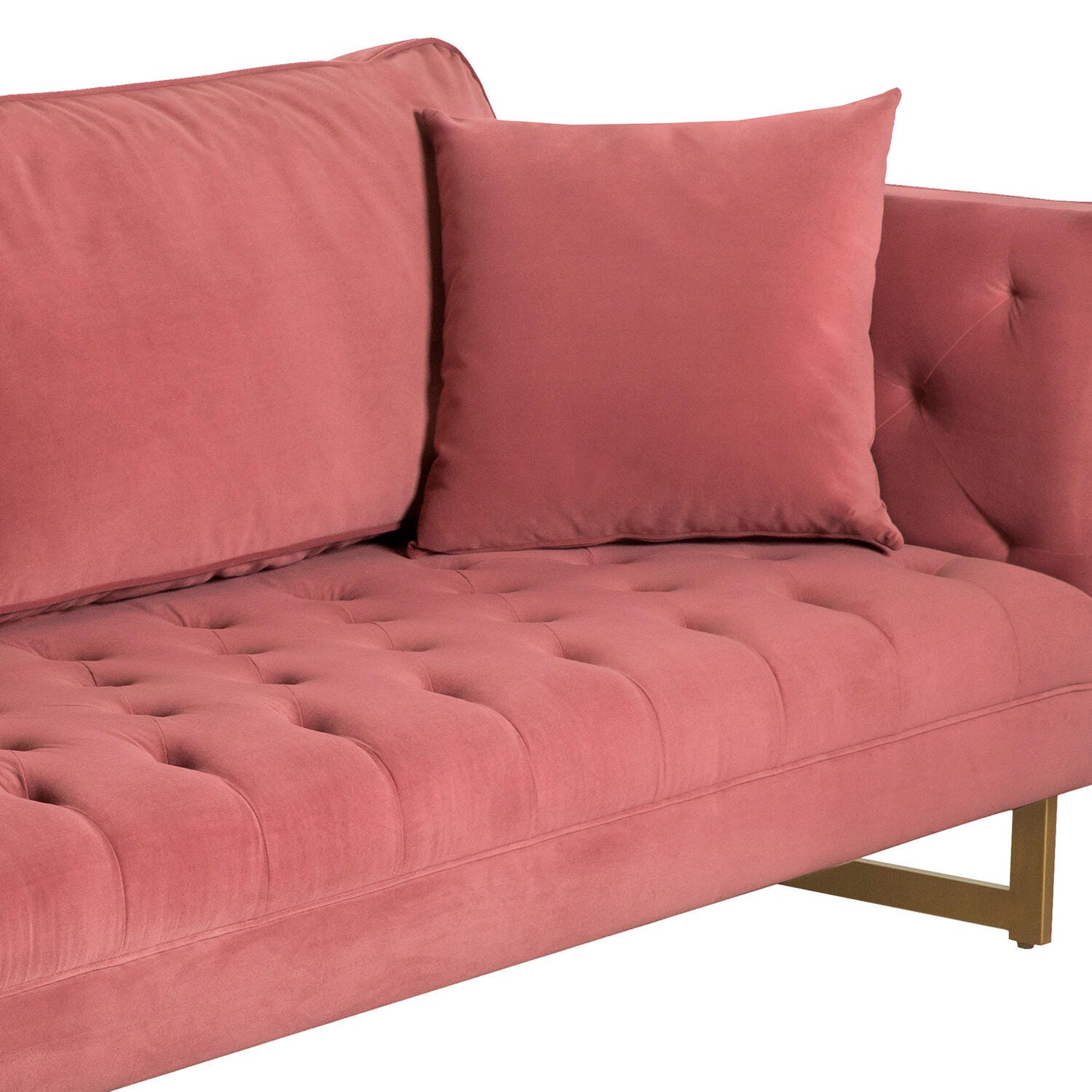 Armen Living Lenox Sofa, Pink, large