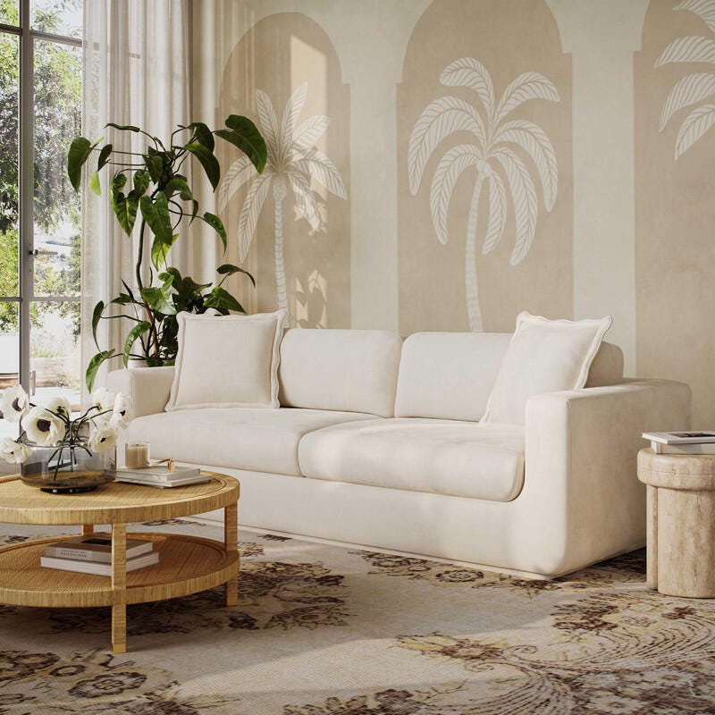 TOV Furniture Miri Sofa, Cream, rollover