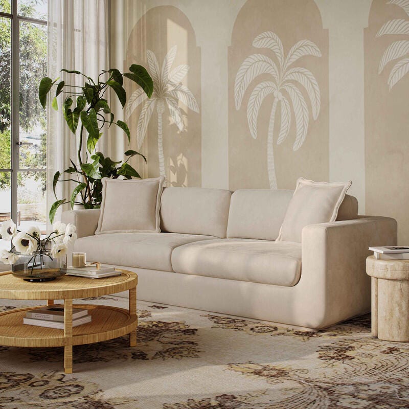 TOV Furniture Miri Sofa, Sand, rollover