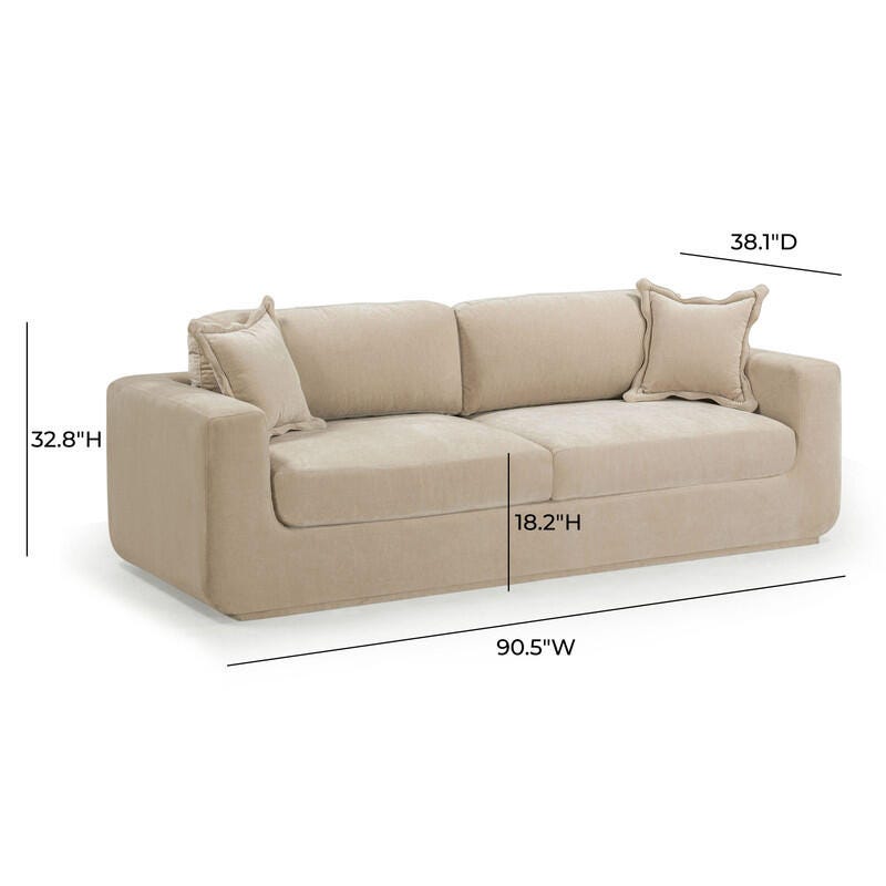 TOV Furniture Miri Sofa, Sand, large