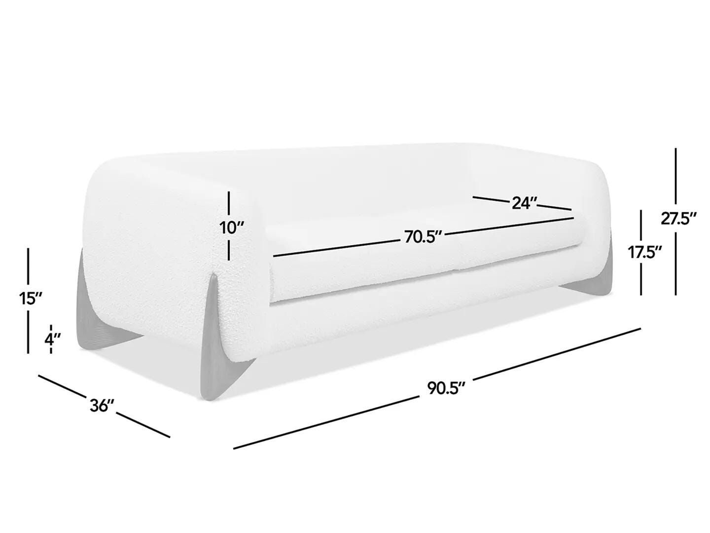 Jennifer Taylor Home Alpine Sofa, , large