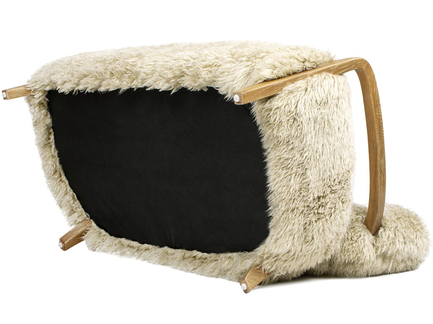 Jennifer Taylor Home Enchante Sheepskin Loveseat, , large