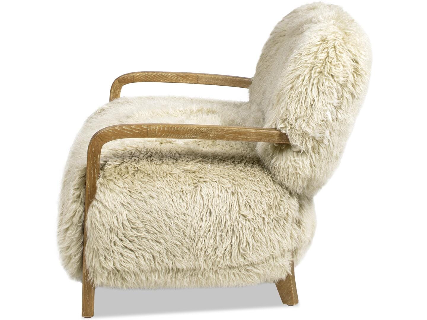 Jennifer Taylor Home Enchante Sheepskin Loveseat, , large