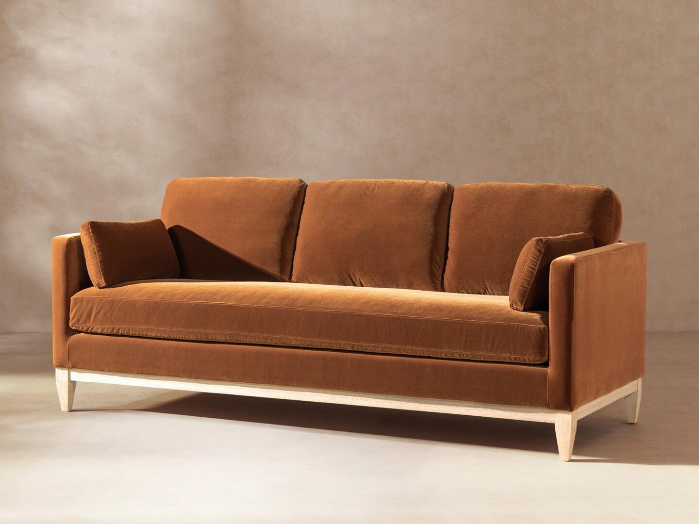 Jennifer Taylor Home Knox Sofa, Burnt Orange, rollover