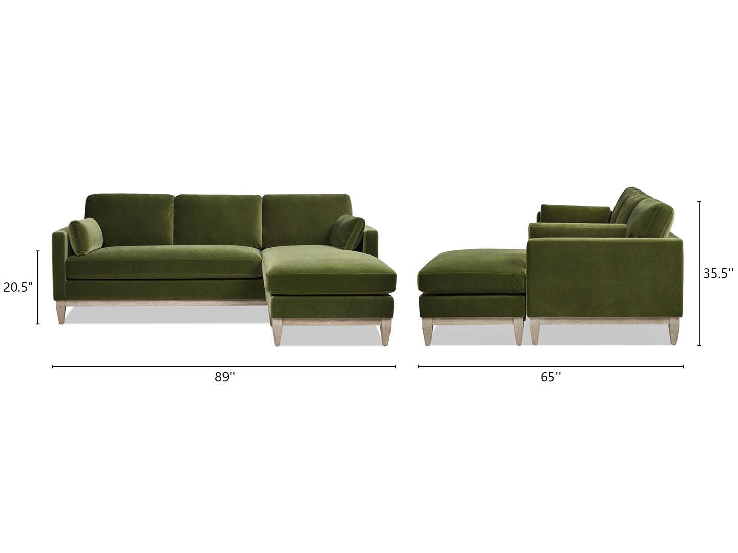 Jennifer Taylor Home Knox 2-Piece Sectional with Chaise, , large