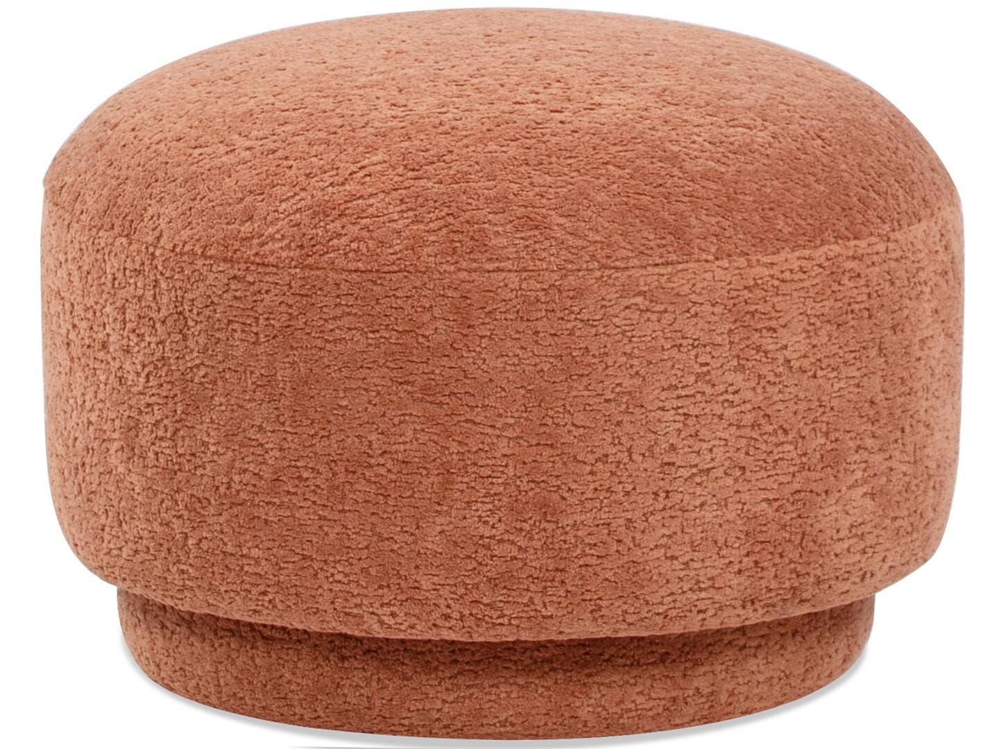 Jennifer Taylor Home Fuji Ottoman, Spice Orange, large