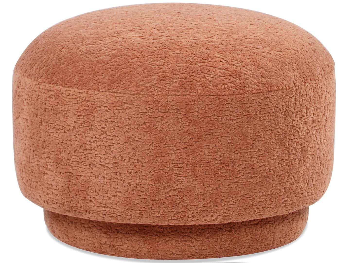 Jennifer Taylor Home Fuji Ottoman, Spice Orange, large
