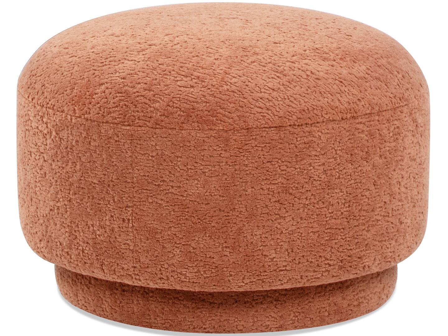 Jennifer Taylor Home Fuji Ottoman, Spice Orange, large