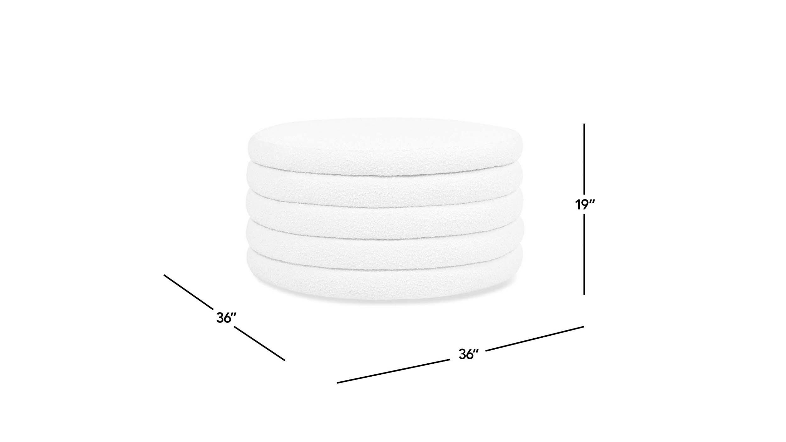 Jennifer Taylor Home Fuji Round Ottoman with Storage, , large