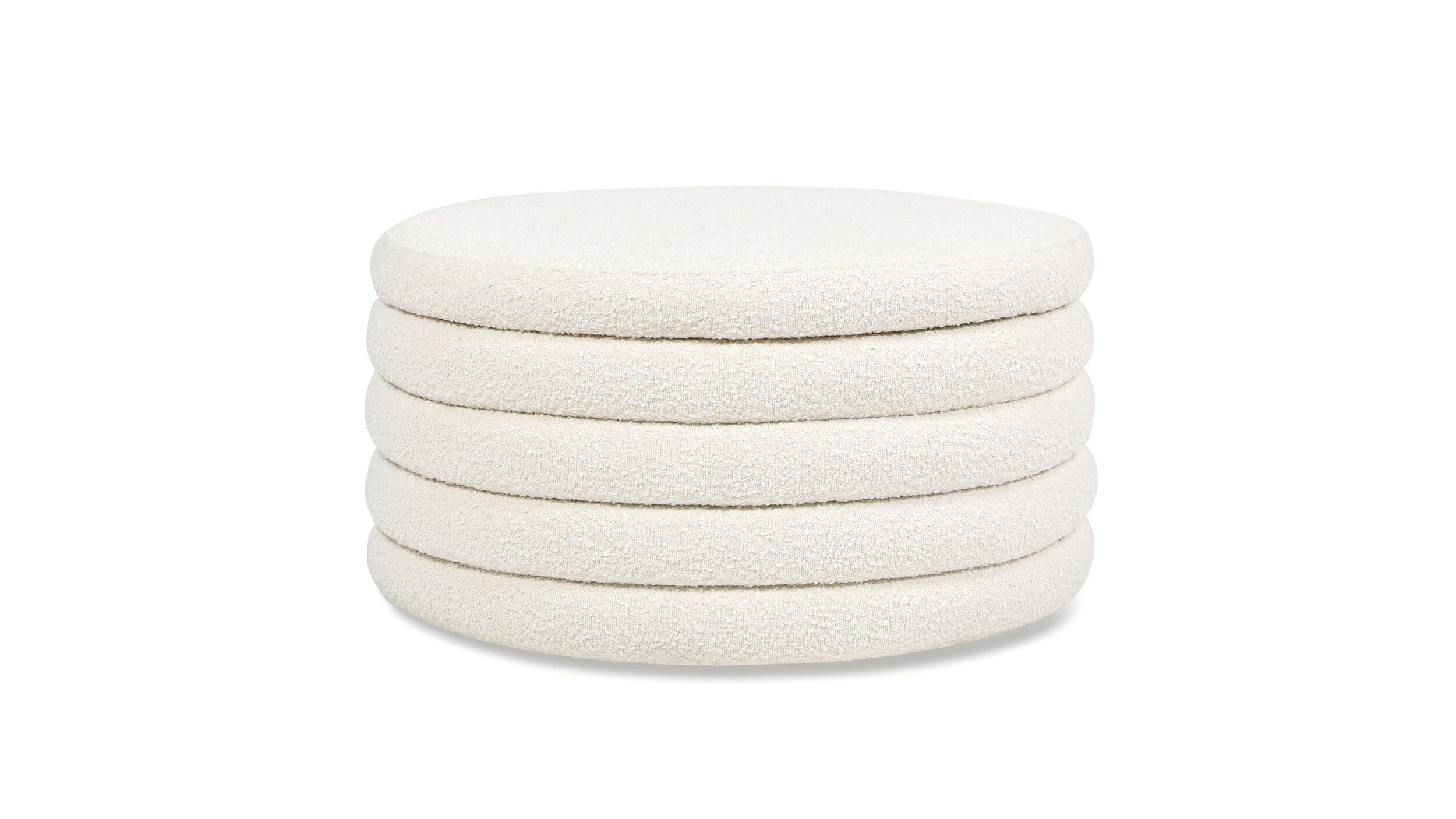 Jennifer Taylor Home Fuji Round Ottoman with Storage, , large