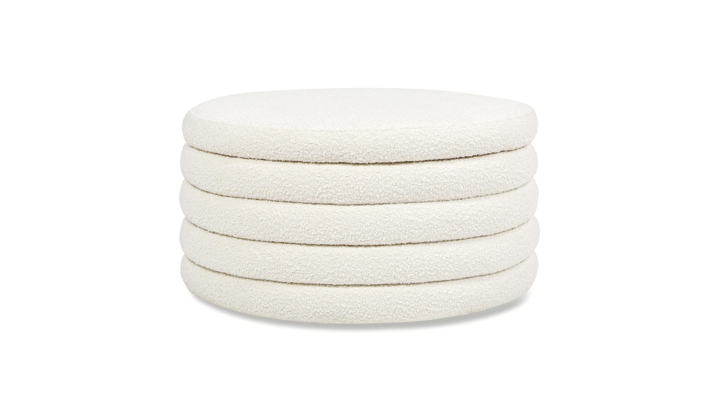 Jennifer Taylor Home Fuji Round Ottoman with Storage, , large