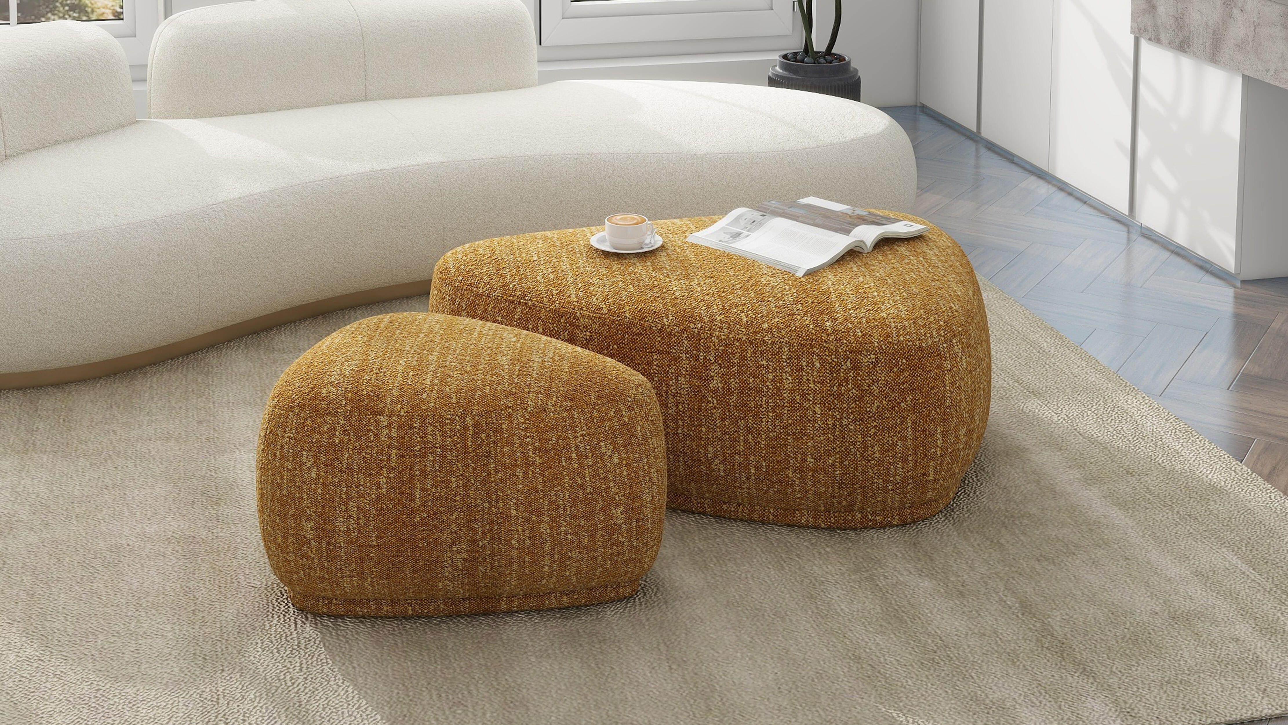 Jennifer Taylor Home Pebble Triangle Ottoman, , rollover