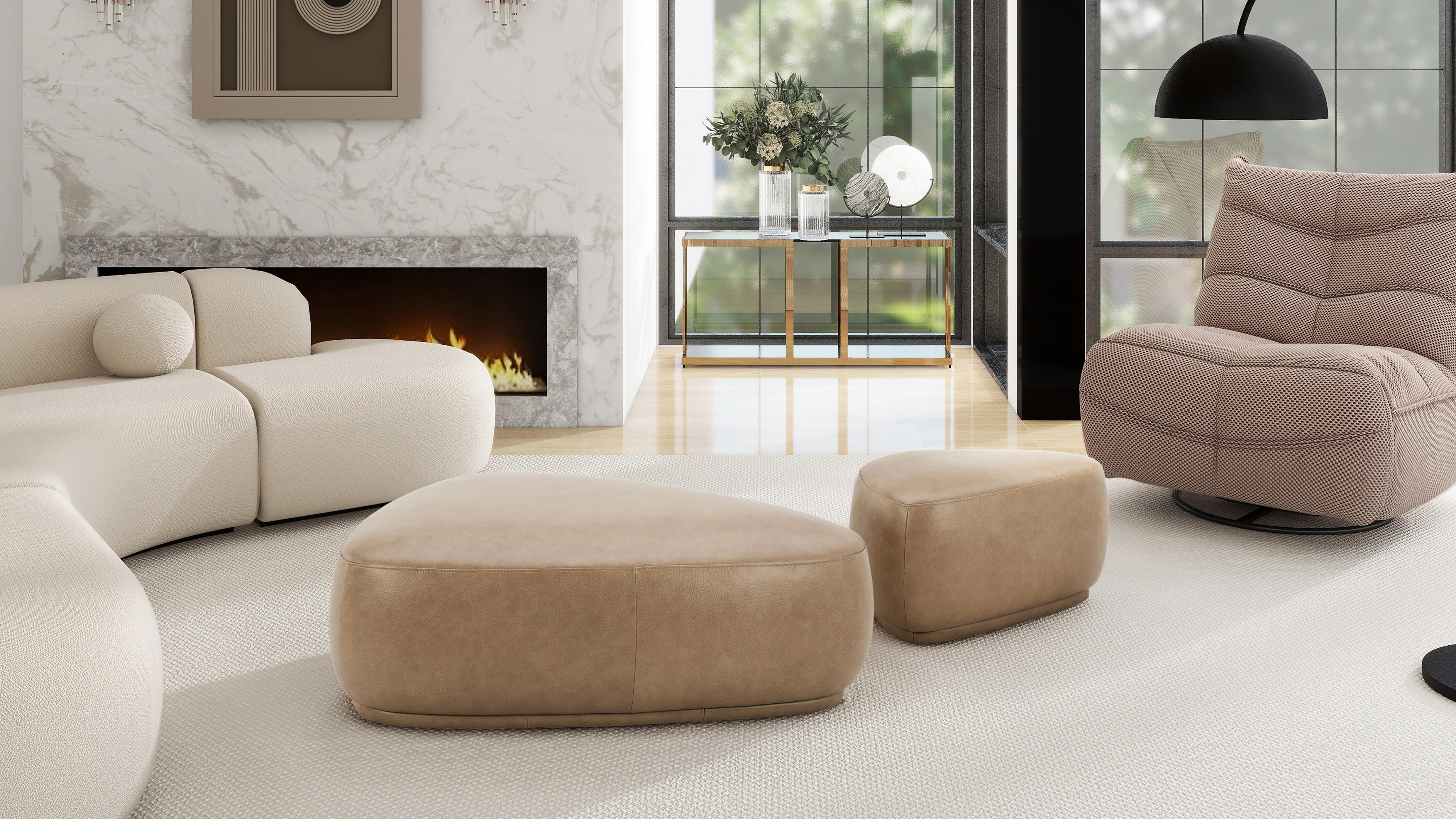 Jennifer Taylor Home Pebble Ottoman, , rollover